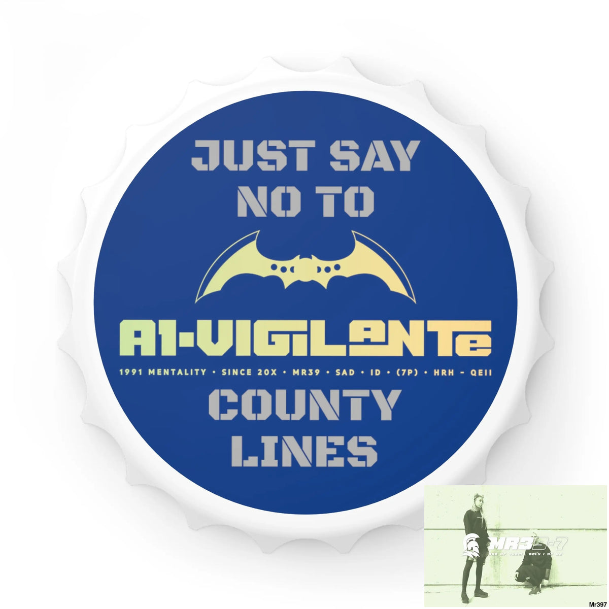 A1- Vigilante Edition Just Say No To County Lines Bottle Opener One size / White Accessories