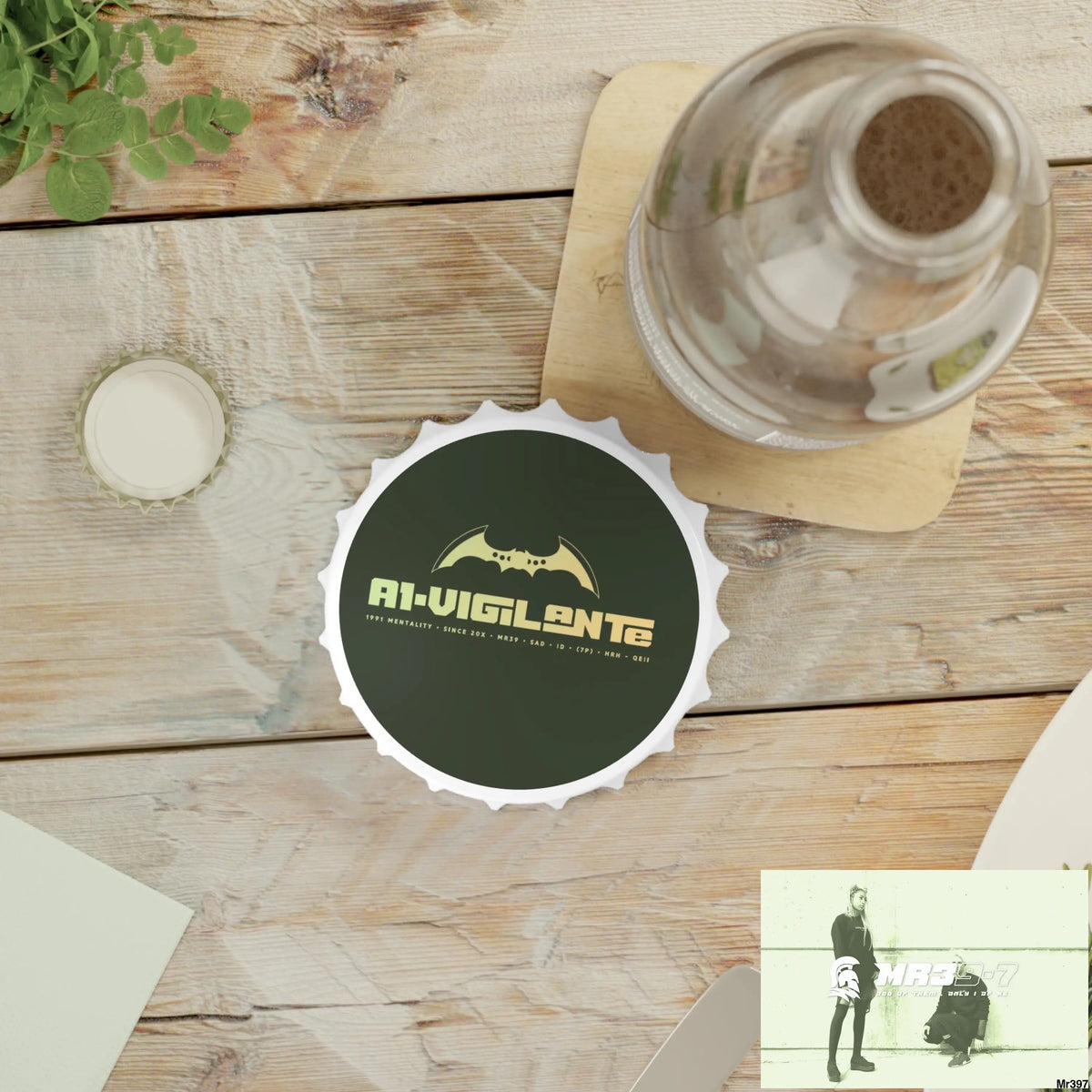 A1-Vigilante Edition Magnetic Bottle Opener One size / White Accessories