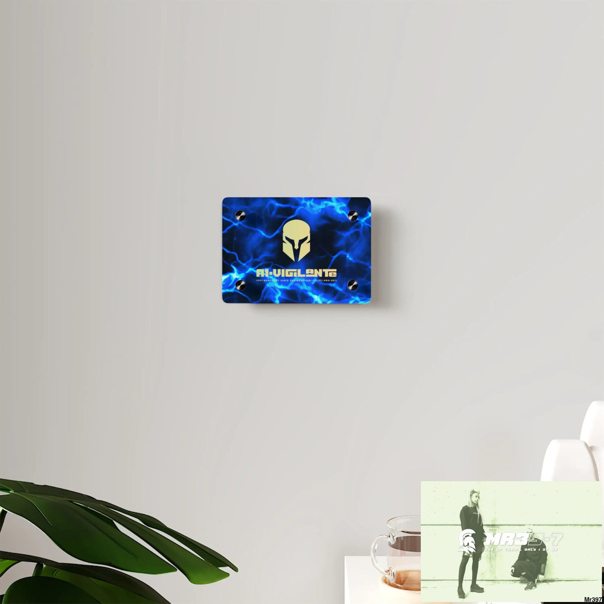 A1-Vigilante Electric Blue Acrylic Wall Art Panels Home Decor