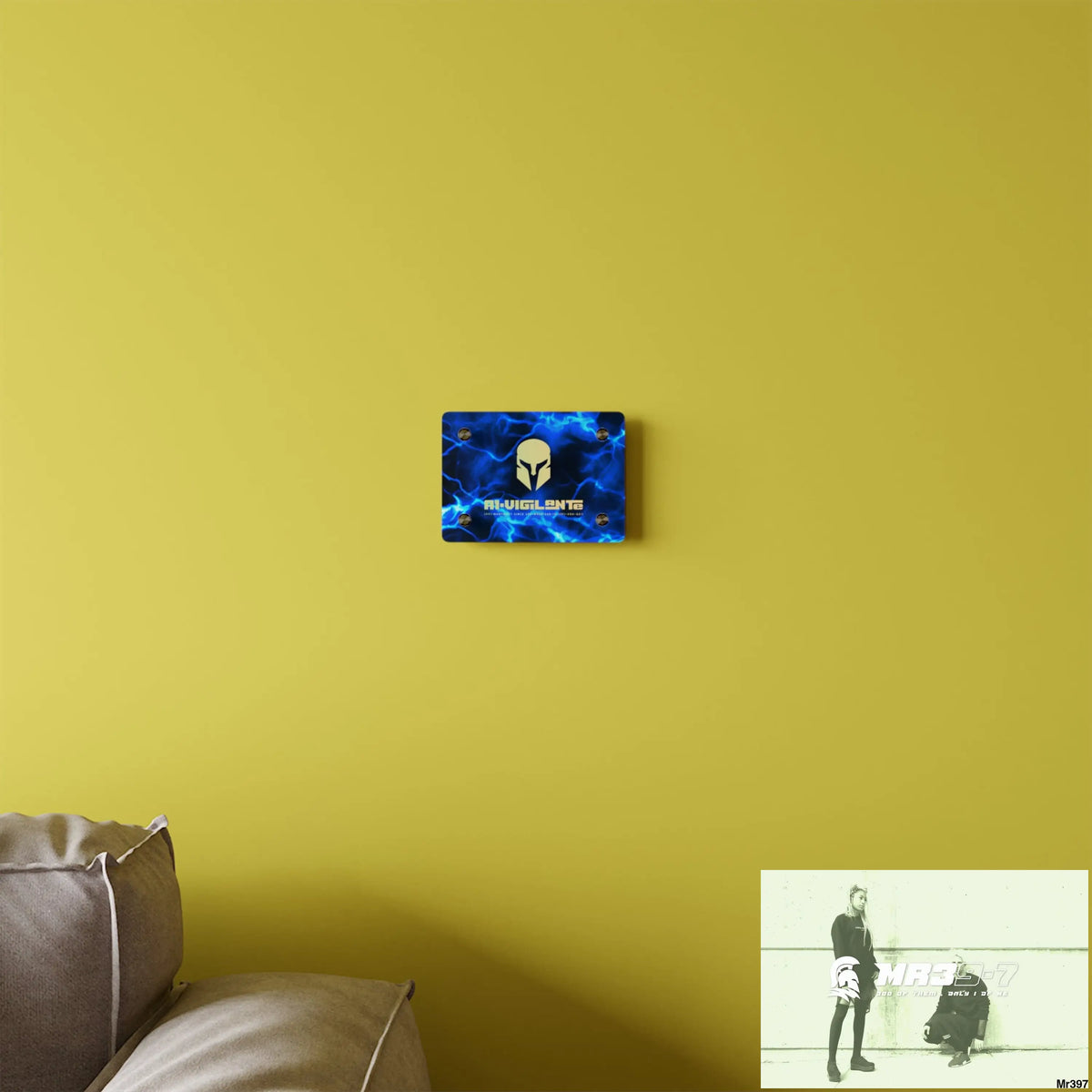 A1-Vigilante Electric Blue Acrylic Wall Art Panels Home Decor
