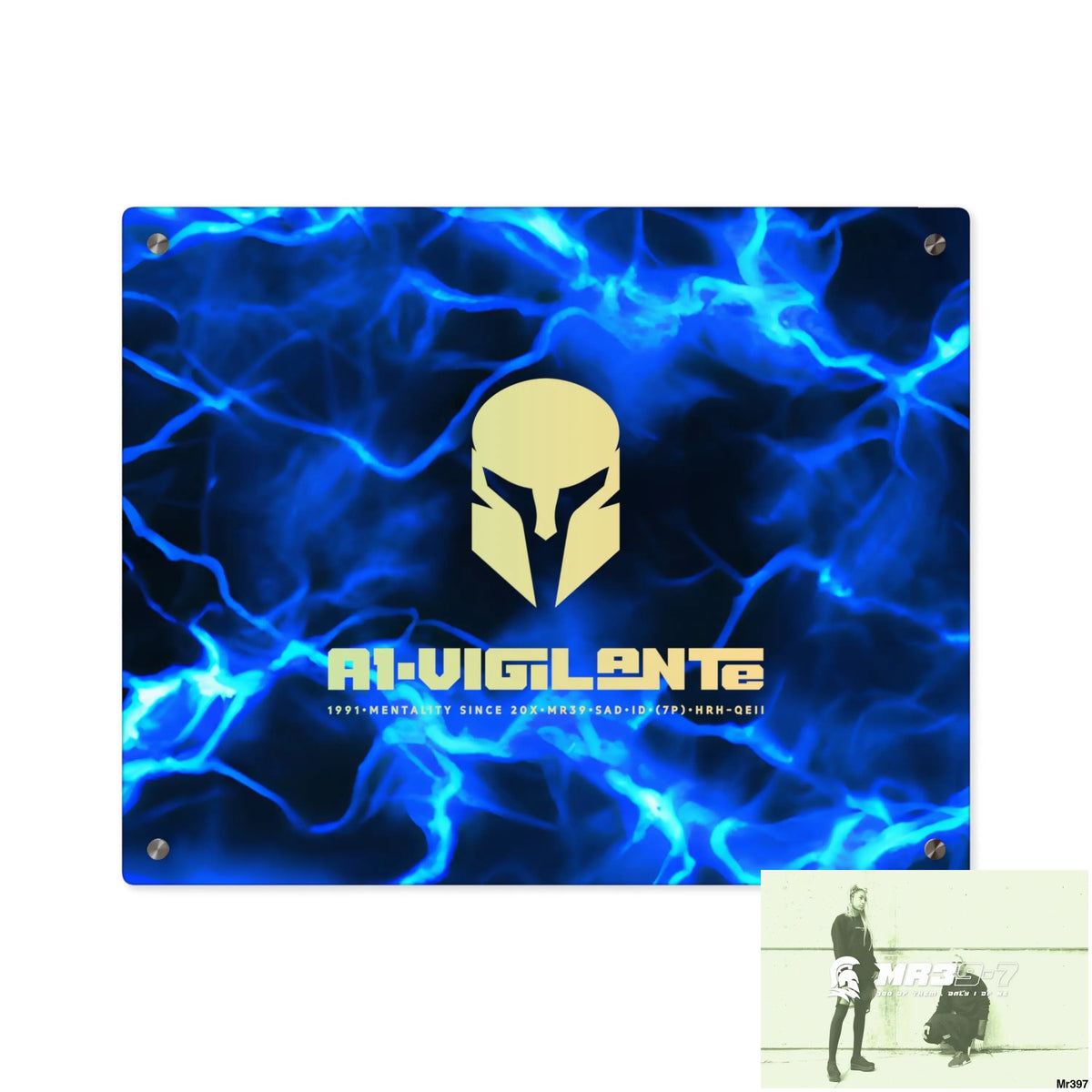 A1-Vigilante Electric Blue Acrylic Wall Art Panels 20″ x 16″ (Horizontal) / 0.25’’ Home Decor