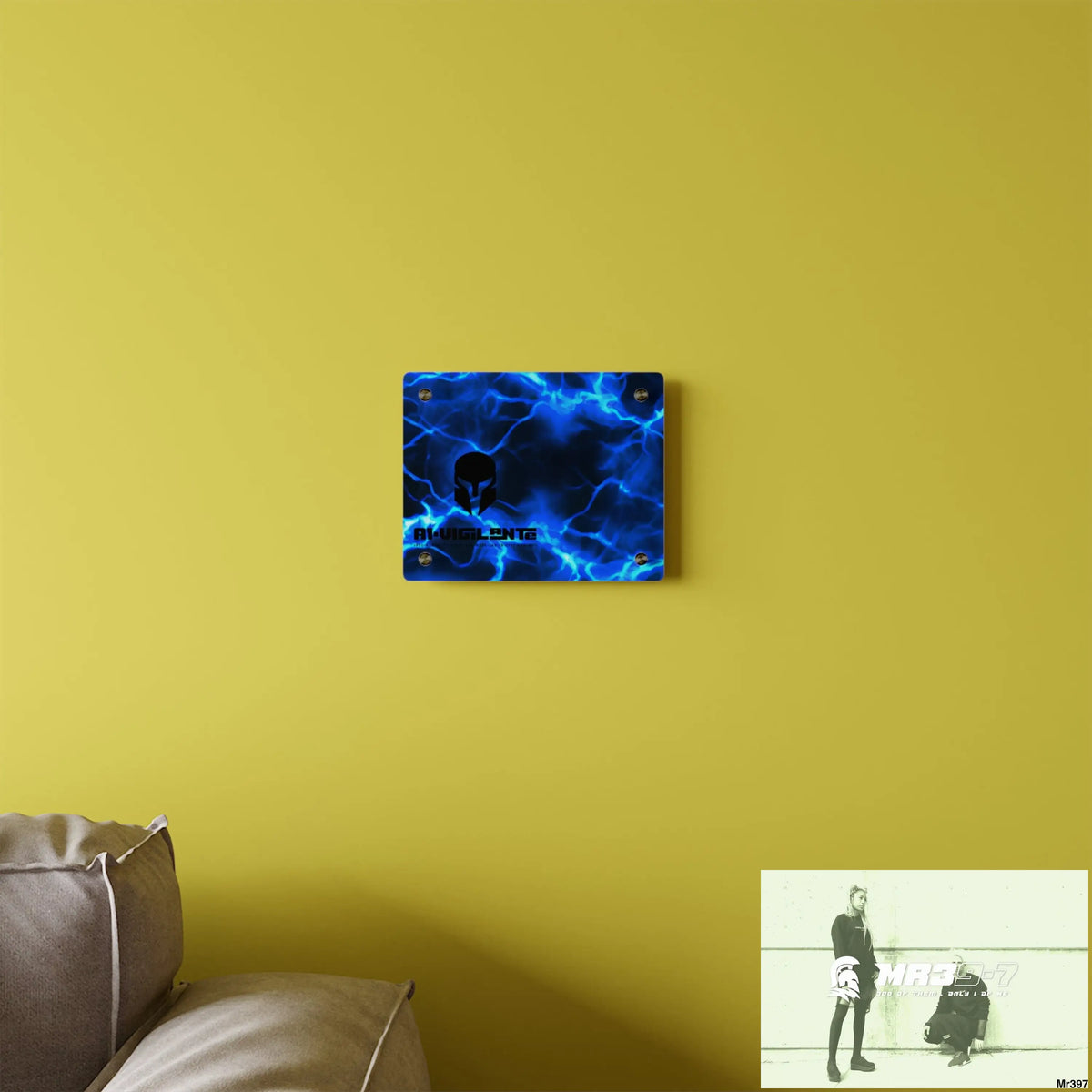 A1-Vigilante Electric Blue Acrylic Wall Art Panels Home Decor
