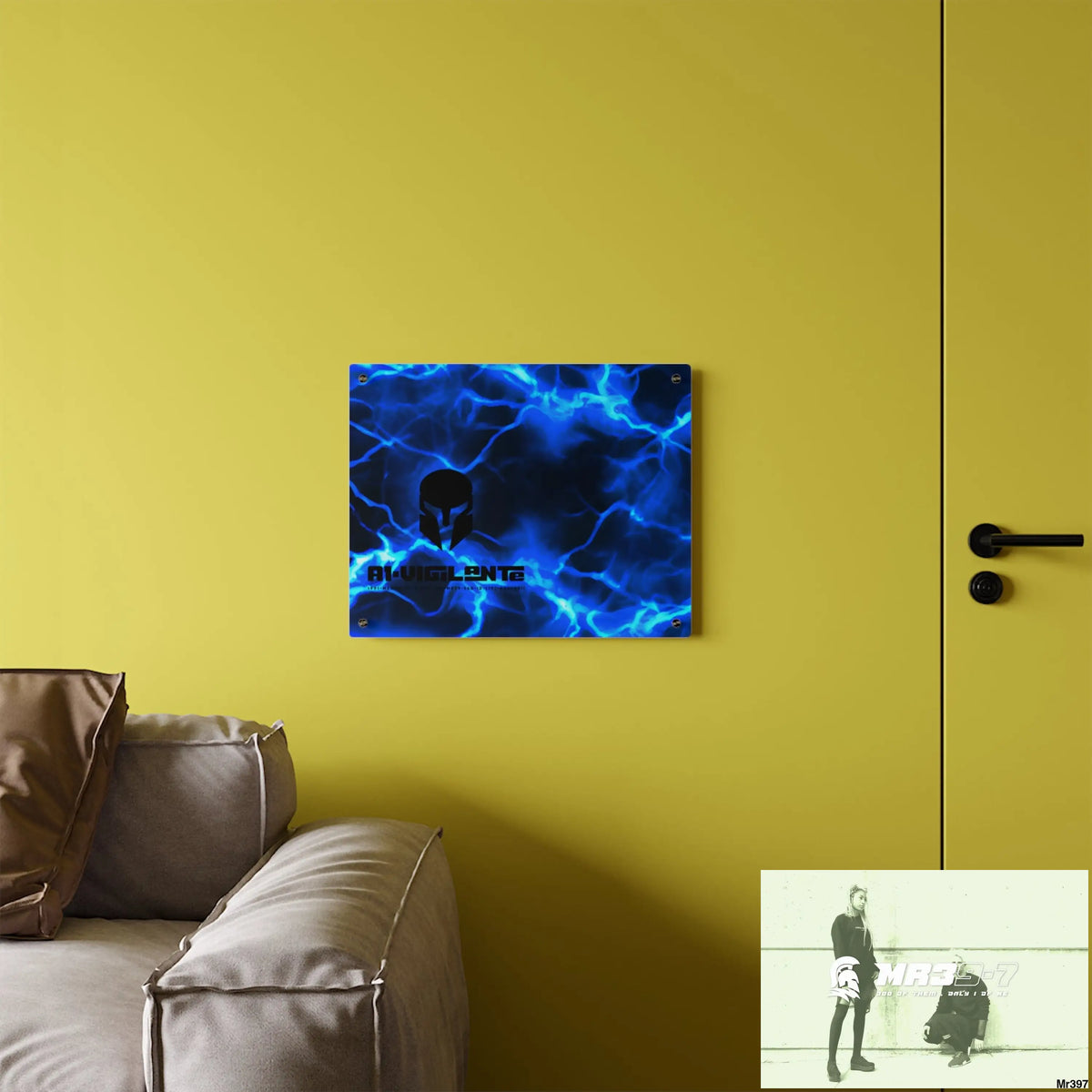 A1-Vigilante Electric Blue Acrylic Wall Art Panels Home Decor