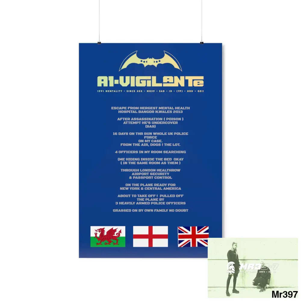 A1-Vigilante Escape from Hergest MH Hospital 2013 Matte Vertical Posters 24″ x 36″ / Matte Poster