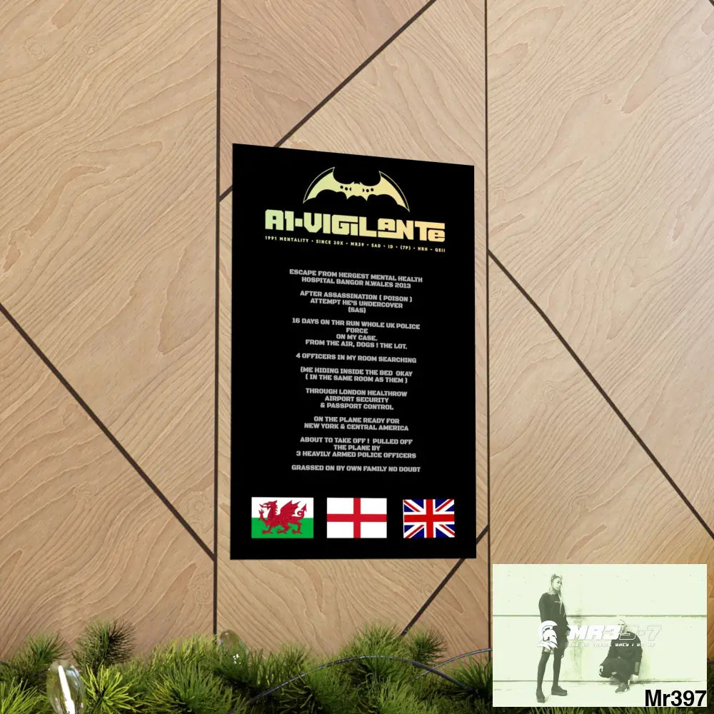 A1-Vigilante Escape from Hergest MH Hospital 2013 Matte Vertical Posters Poster