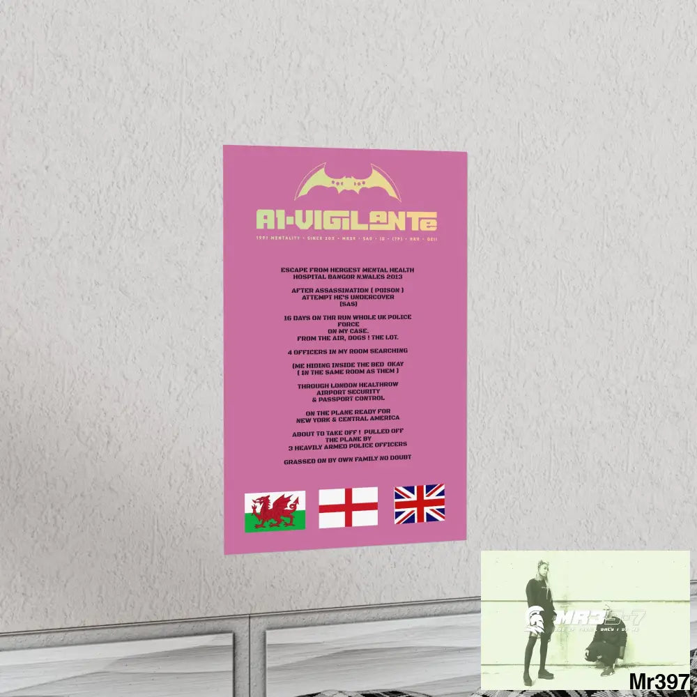 A1-Vigilante Escape from Hergest MH Hospital 2013 Matte Vertical Posters Poster