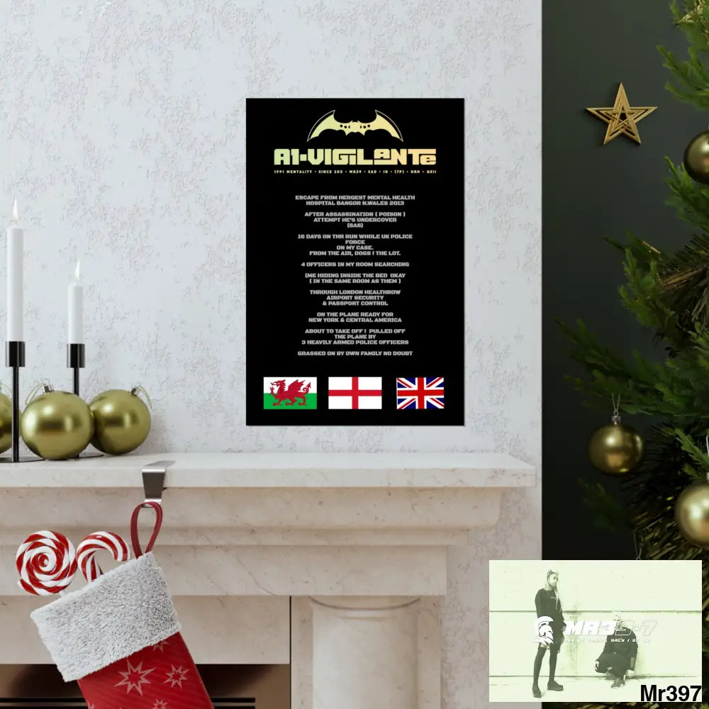 A1-Vigilante Escape from Hergest MH Hospital 2013 Matte Vertical Posters Poster