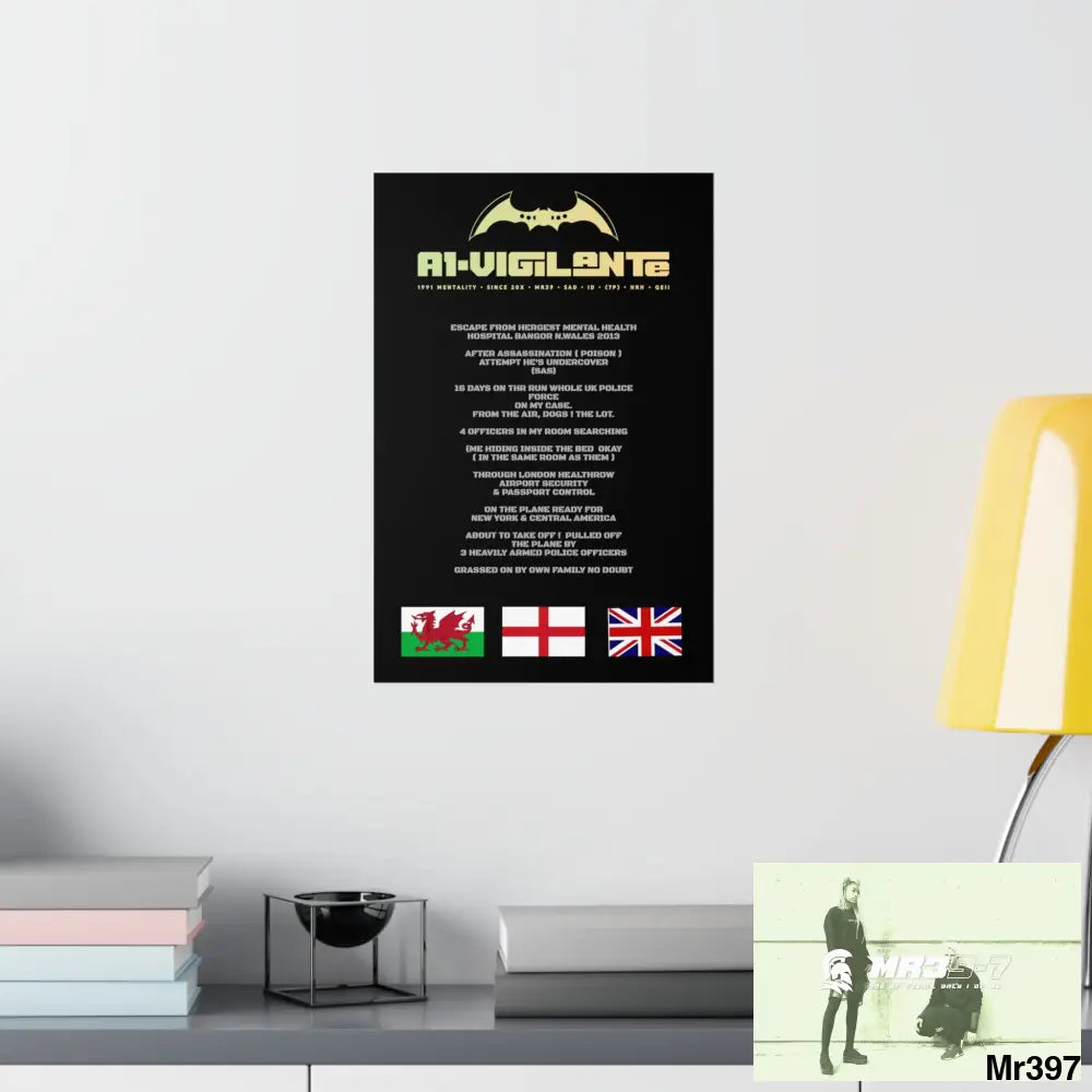 A1-Vigilante Escape from Hergest MH Hospital 2013 Matte Vertical Posters Poster