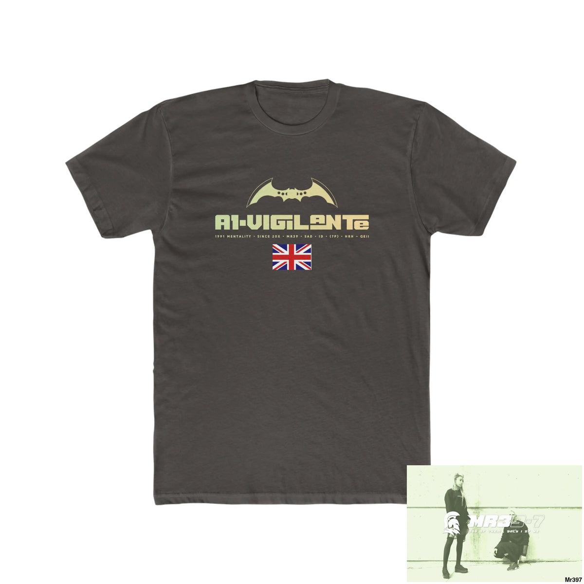 A1-Vigilante FUCK COUNTY LINES Men’s Cotton Crew Tee Solid Dark Chocolate / S T-Shirt