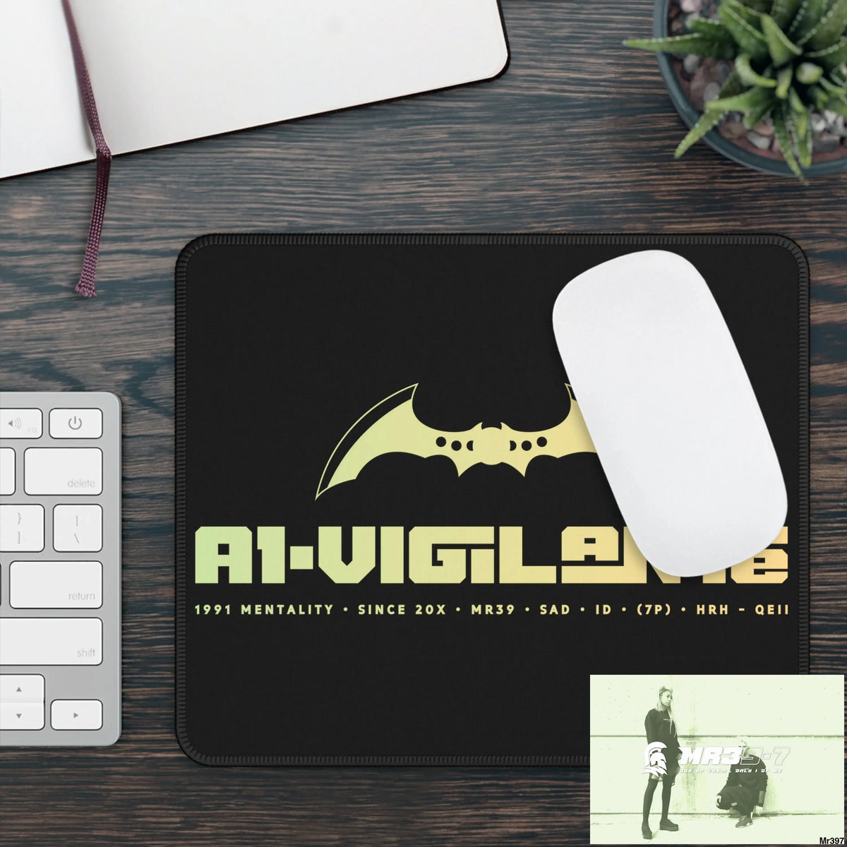 A1-Vigilante Gaming Mouse Pad Rectangle / 9’’ × 7’’ Home Decor
