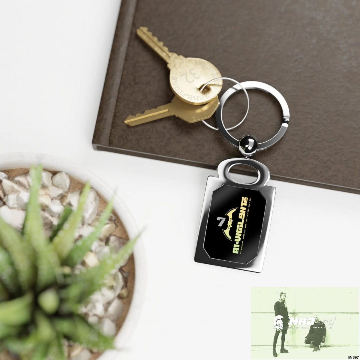 A1-Vigilante GB7 Rectangle Photo Keyring One size / Glossy / Silver Accessories