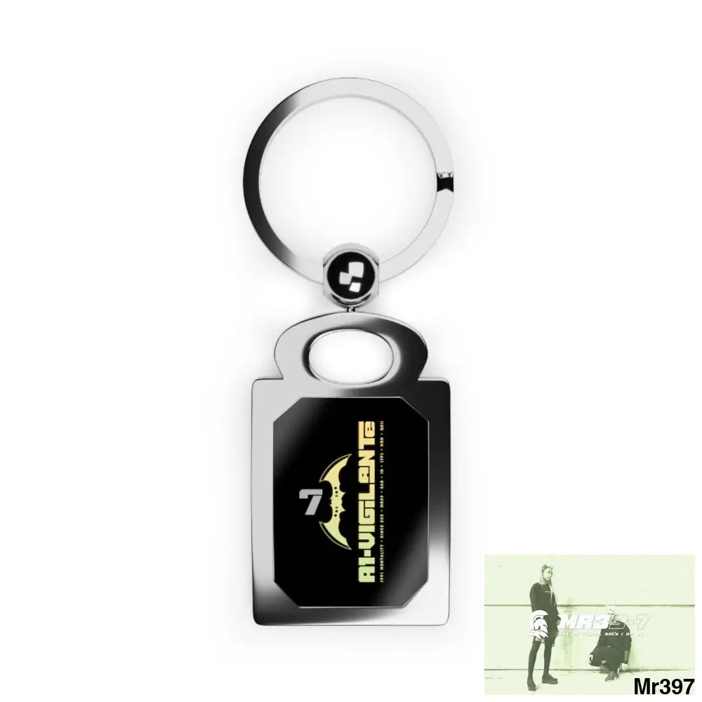 A1-Vigilante GB7 Rectangle Photo Keyring One size / Glossy / Silver Accessories