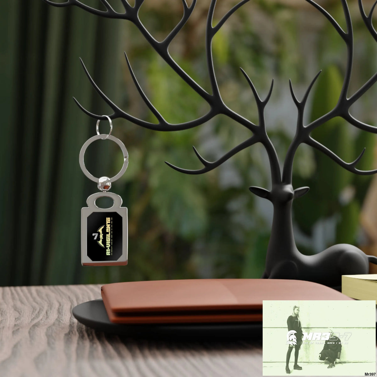A1-Vigilante GB7 Rectangle Photo Keyring One size / Glossy / Silver Accessories