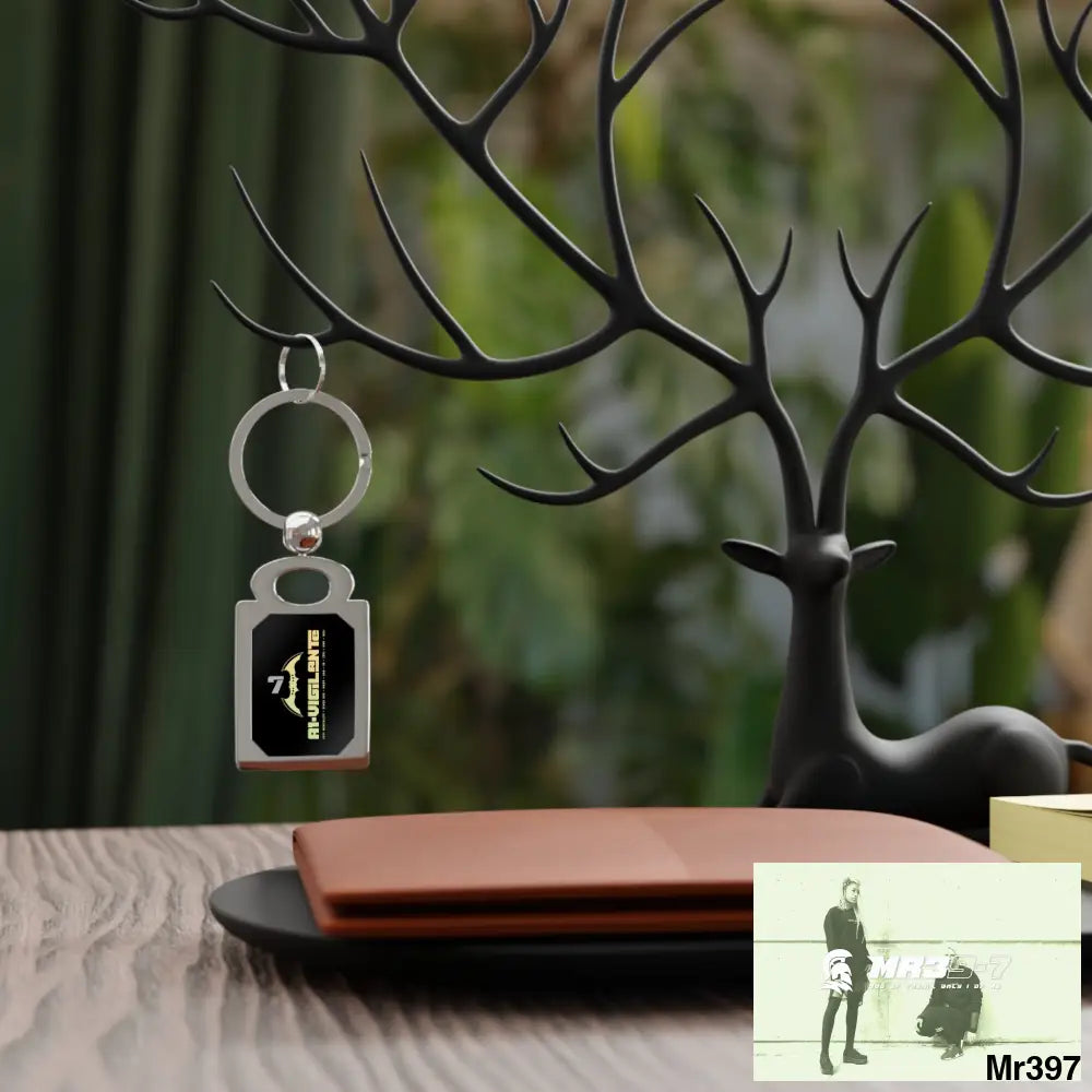 A1-Vigilante GB7 Rectangle Photo Keyring One size / Glossy / Silver Accessories