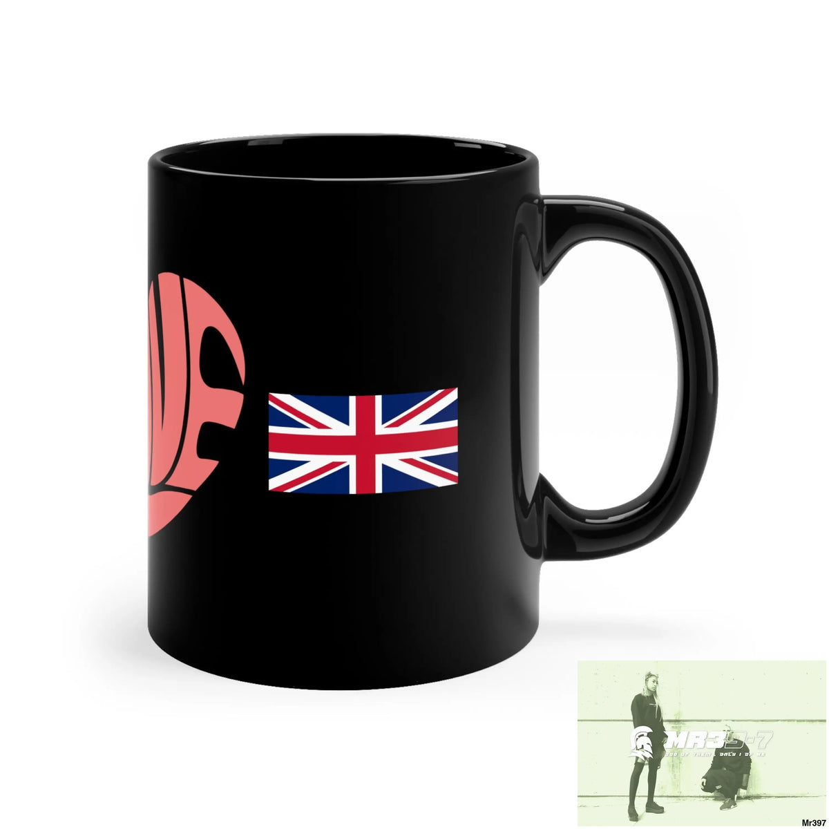 A1-Vigilante GBR Love 11oz Black Mug 11oz Mug