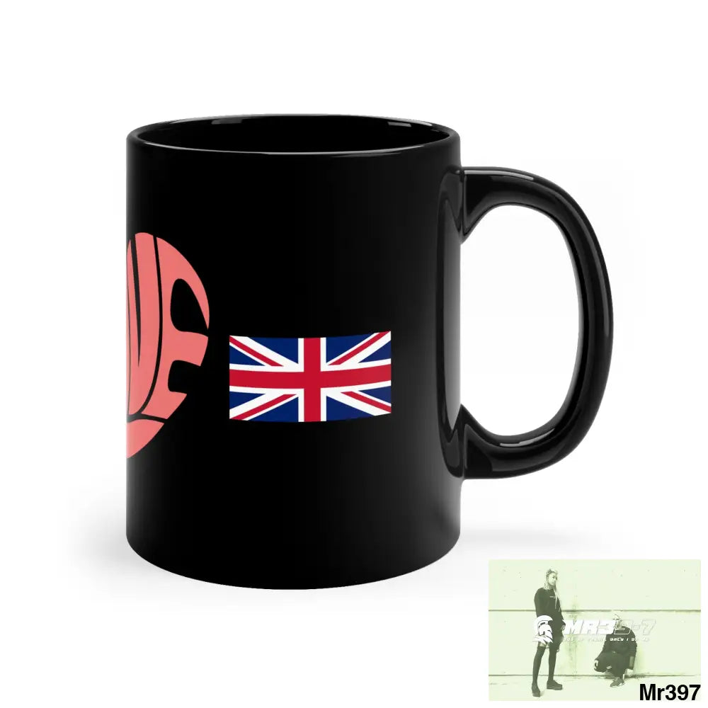 A1-Vigilante GBR Love 11oz Black Mug 11oz Mug