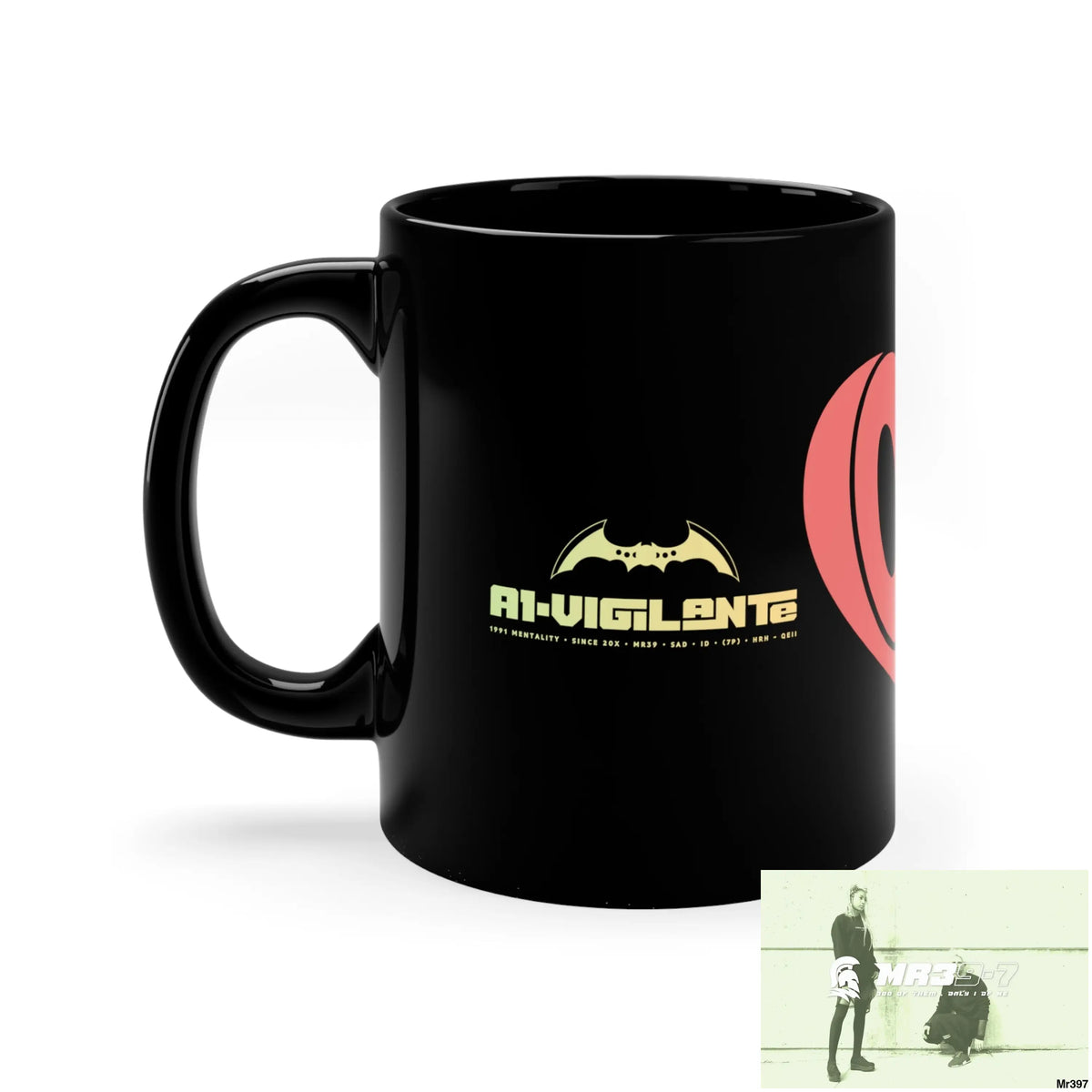 A1-Vigilante GBR Love 11oz Black Mug 11oz Mug