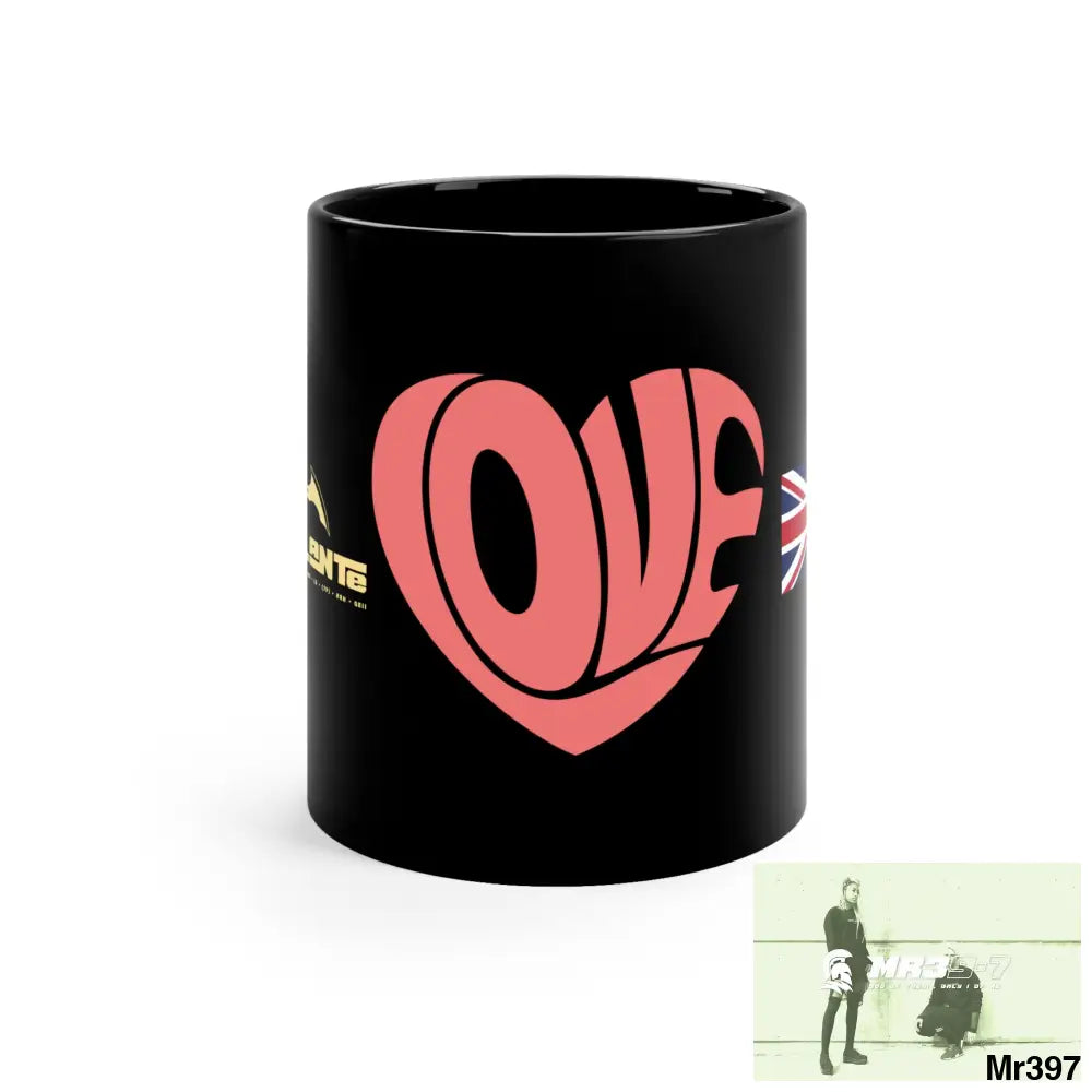 A1-Vigilante GBR Love 11oz Black Mug 11oz Mug