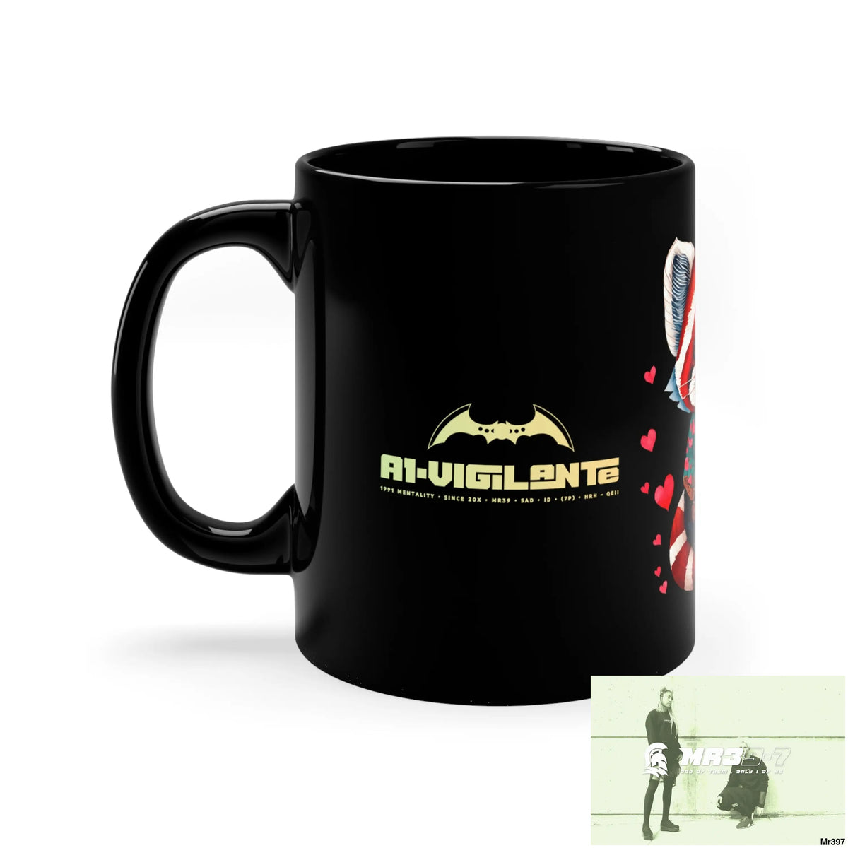 A1-Vigilante GBR Valentine’s Day Cute Red Panda 11oz Black Mug 11oz Mug