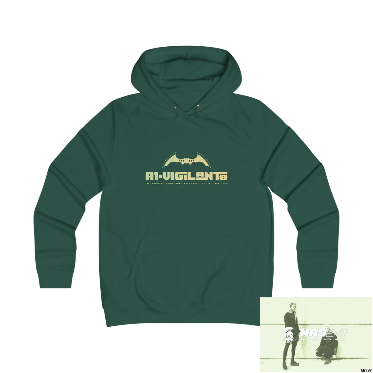 A1-Vigilante Girlie College Hoodie S / Bottle Green Hoodie