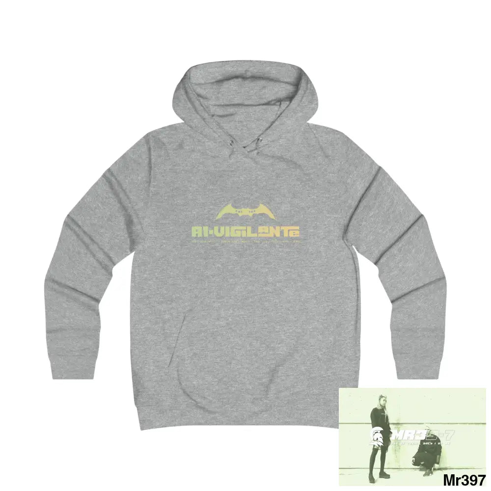 A1-Vigilante Girlie College Hoodie S / Heather Grey Hoodie