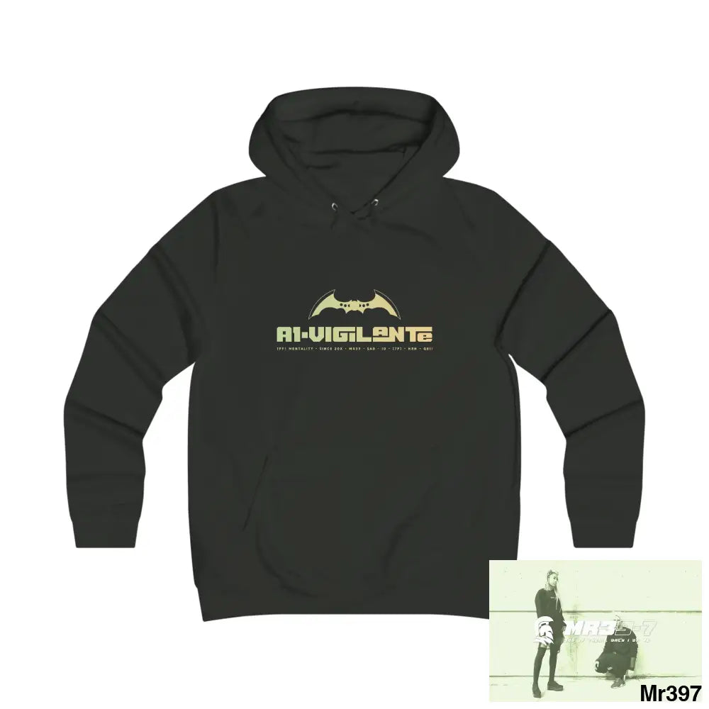A1-Vigilante Girlie College Hoodie S / Jet Black Hoodie