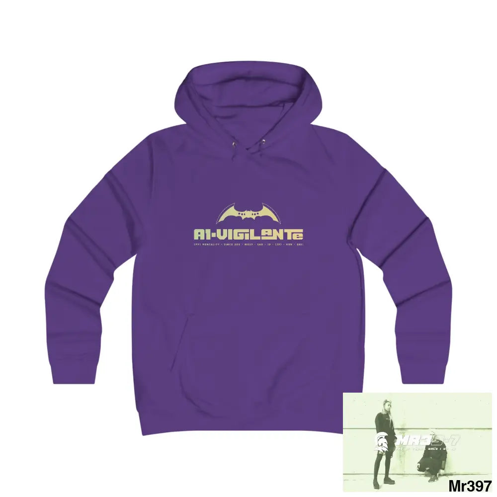 A1-Vigilante Girlie College Hoodie S / Purple Hoodie
