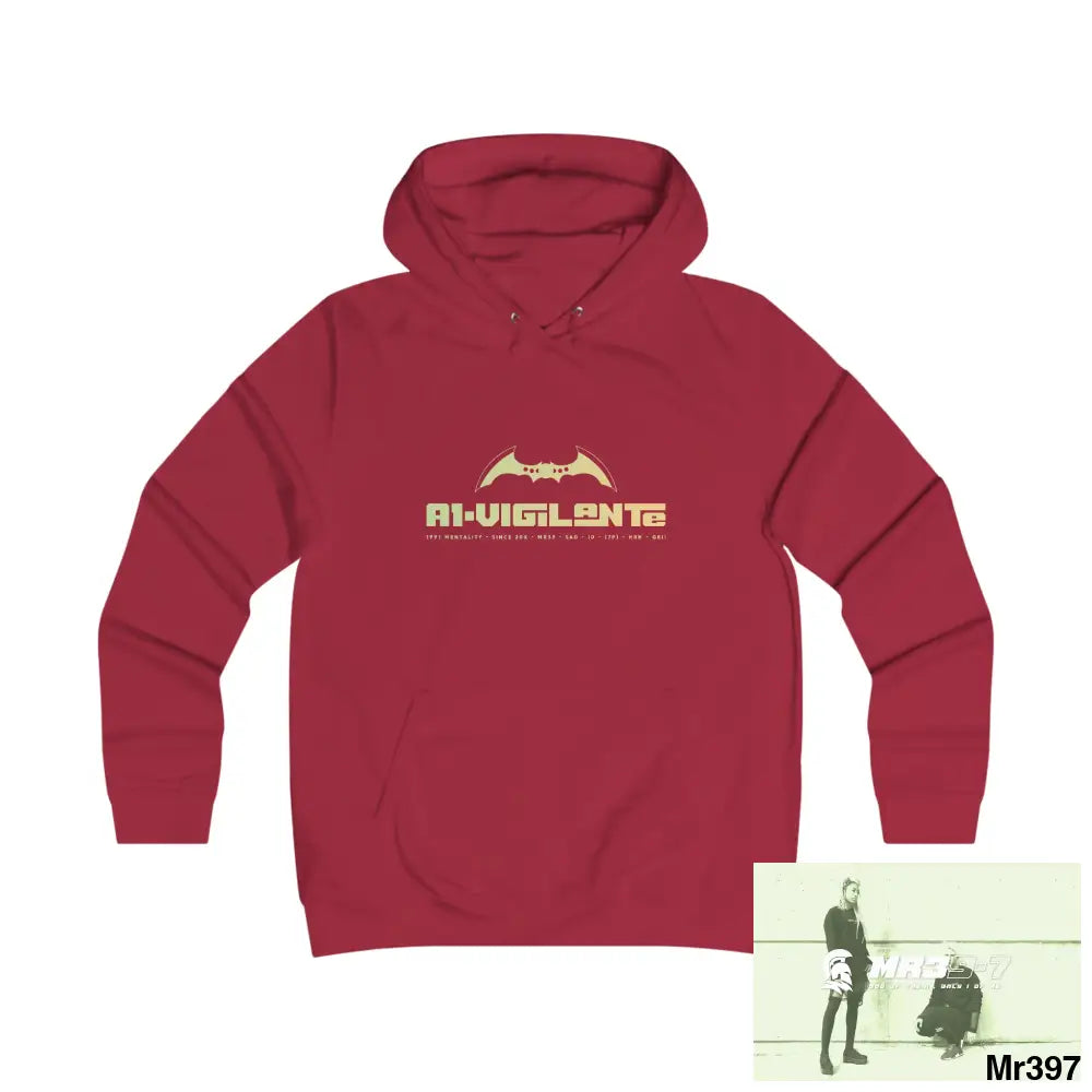 A1-Vigilante Girlie College Hoodie S / Red Hot Chilli Hoodie