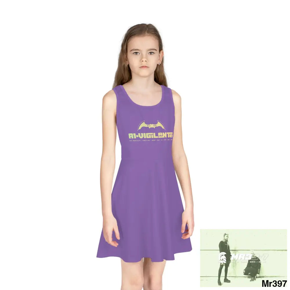 A1-Vigilante Girls Sleeveless Sundress (AOP) All Over Prints