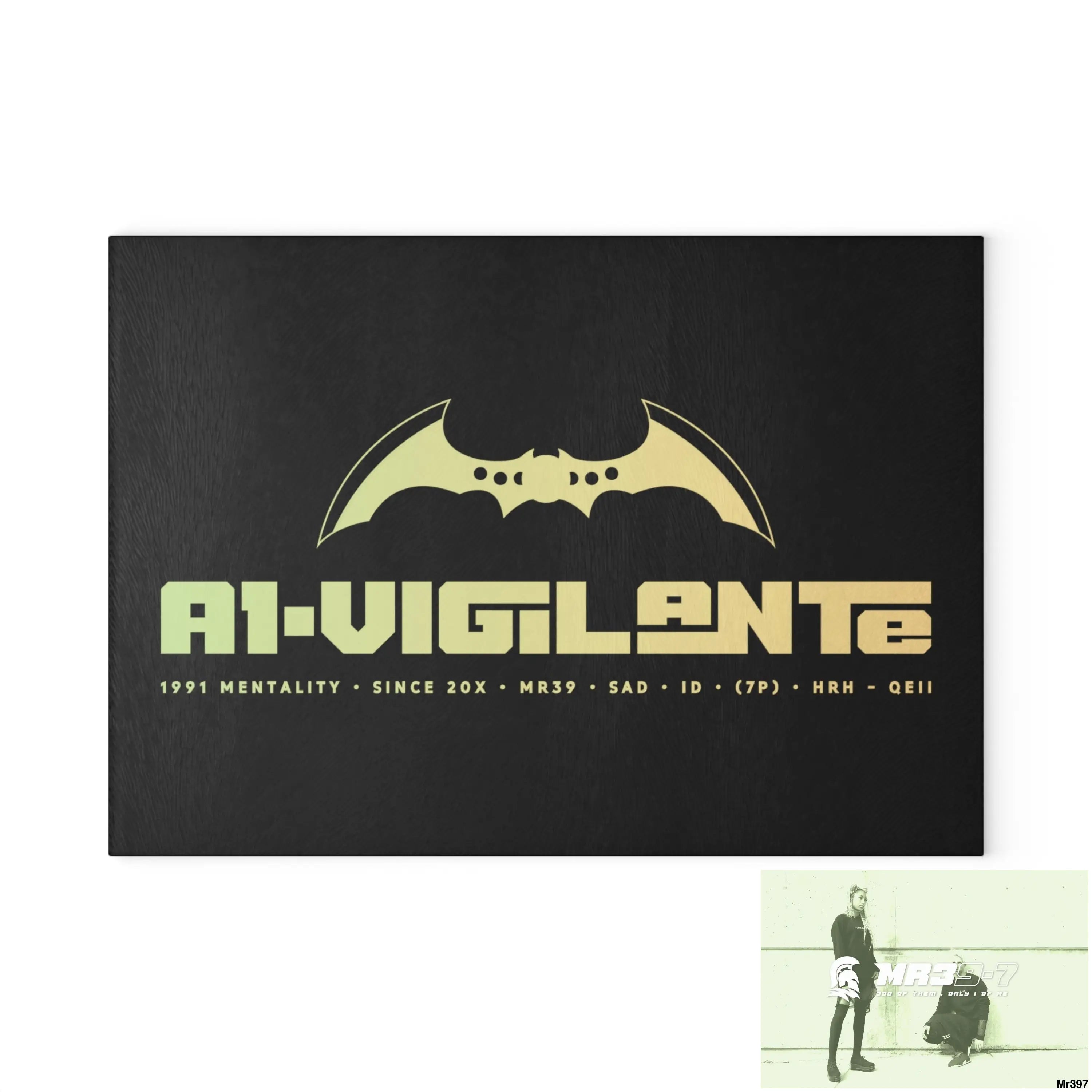 A1- Vigilante Glass Cutting Board 8’’ x 11’’ / Rectangle Home Decor