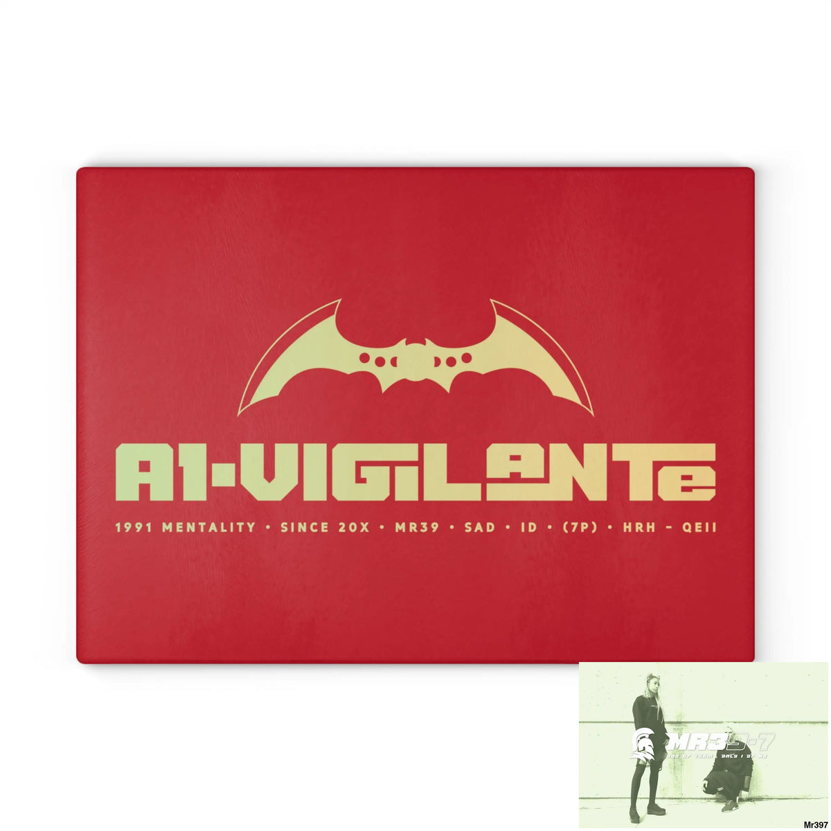 A1- Vigilante Glass Cutting Board Home Decor