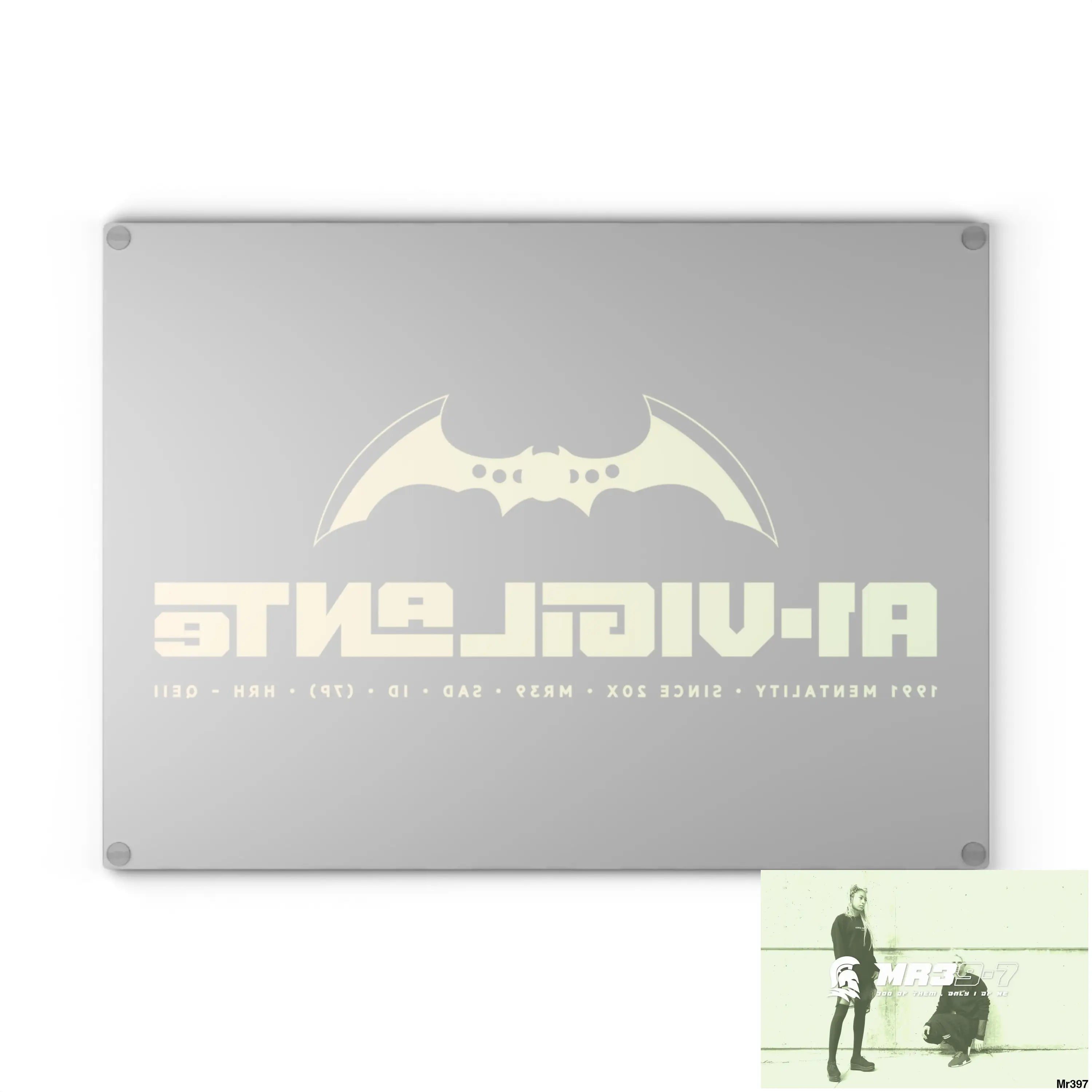 A1- Vigilante Glass Cutting Board Home Decor