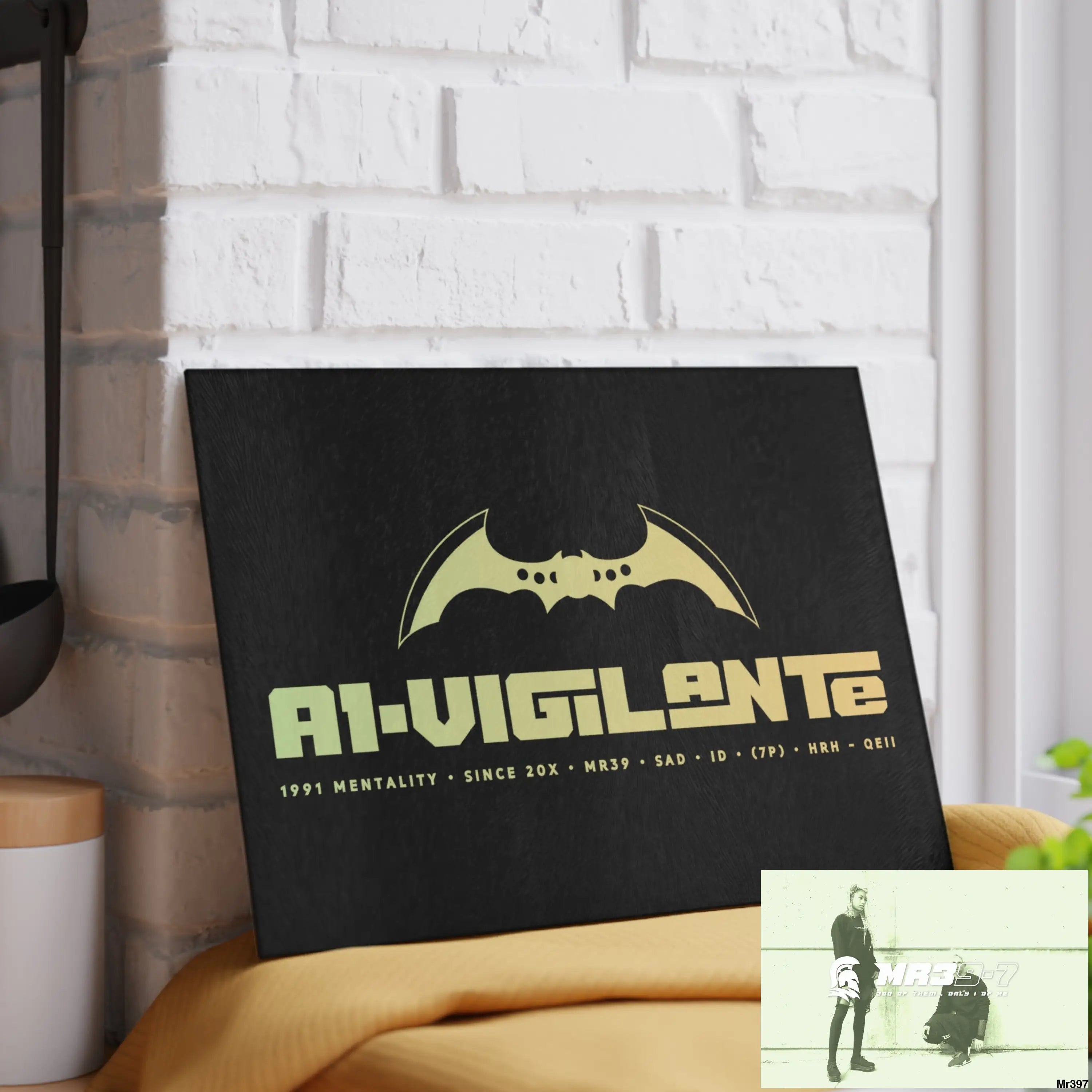 A1- Vigilante Glass Cutting Board Home Decor