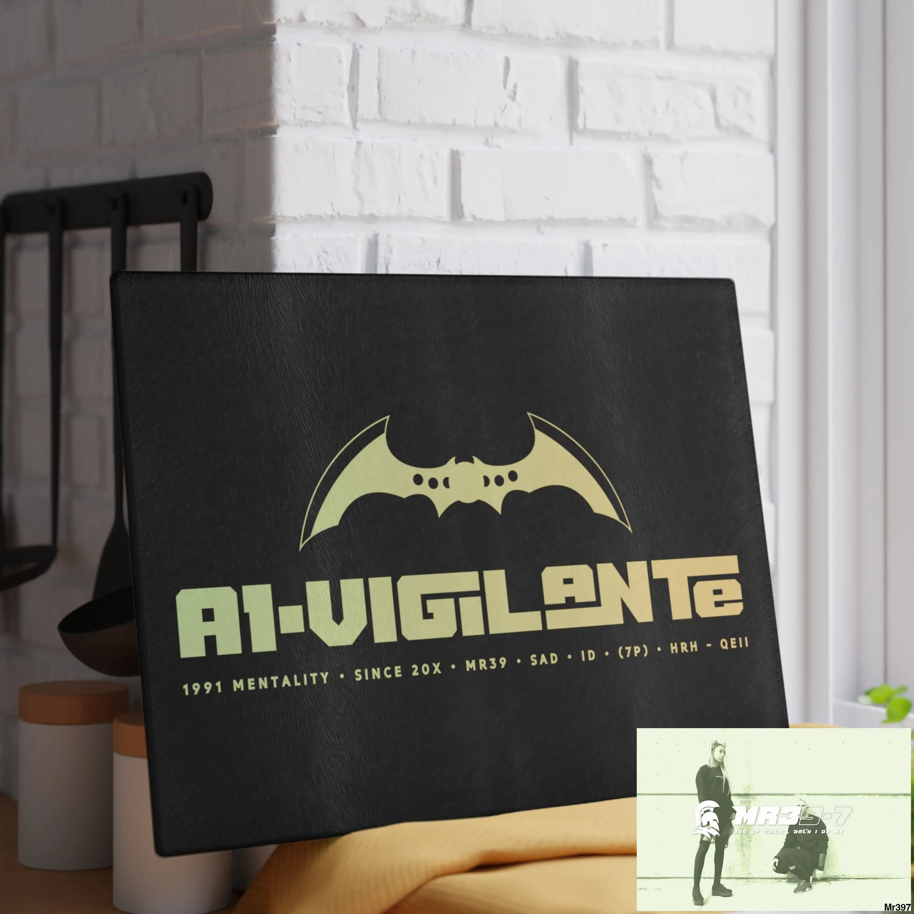 A1- Vigilante Glass Cutting Board Home Decor