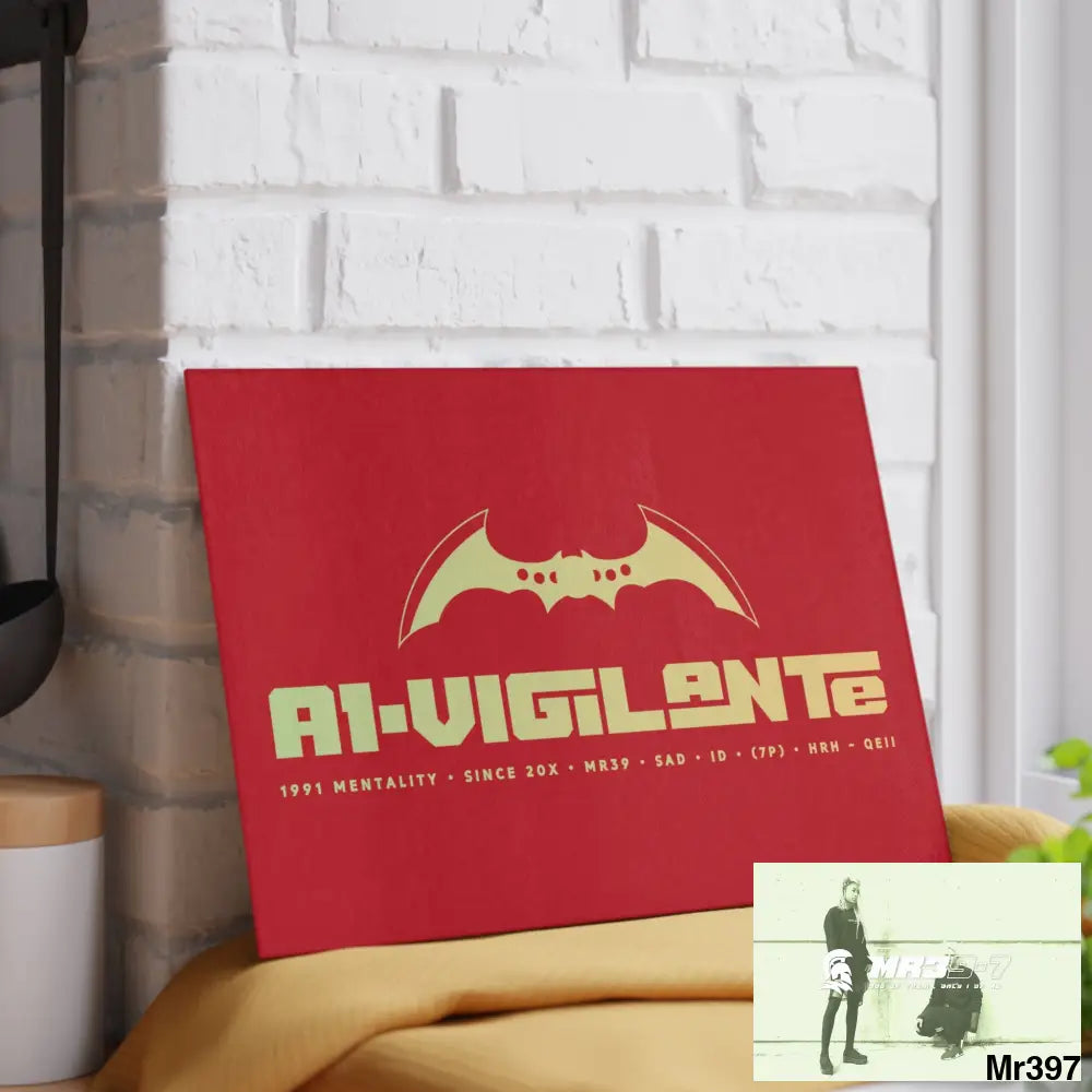 A1- Vigilante Glass Cutting Board Home Decor