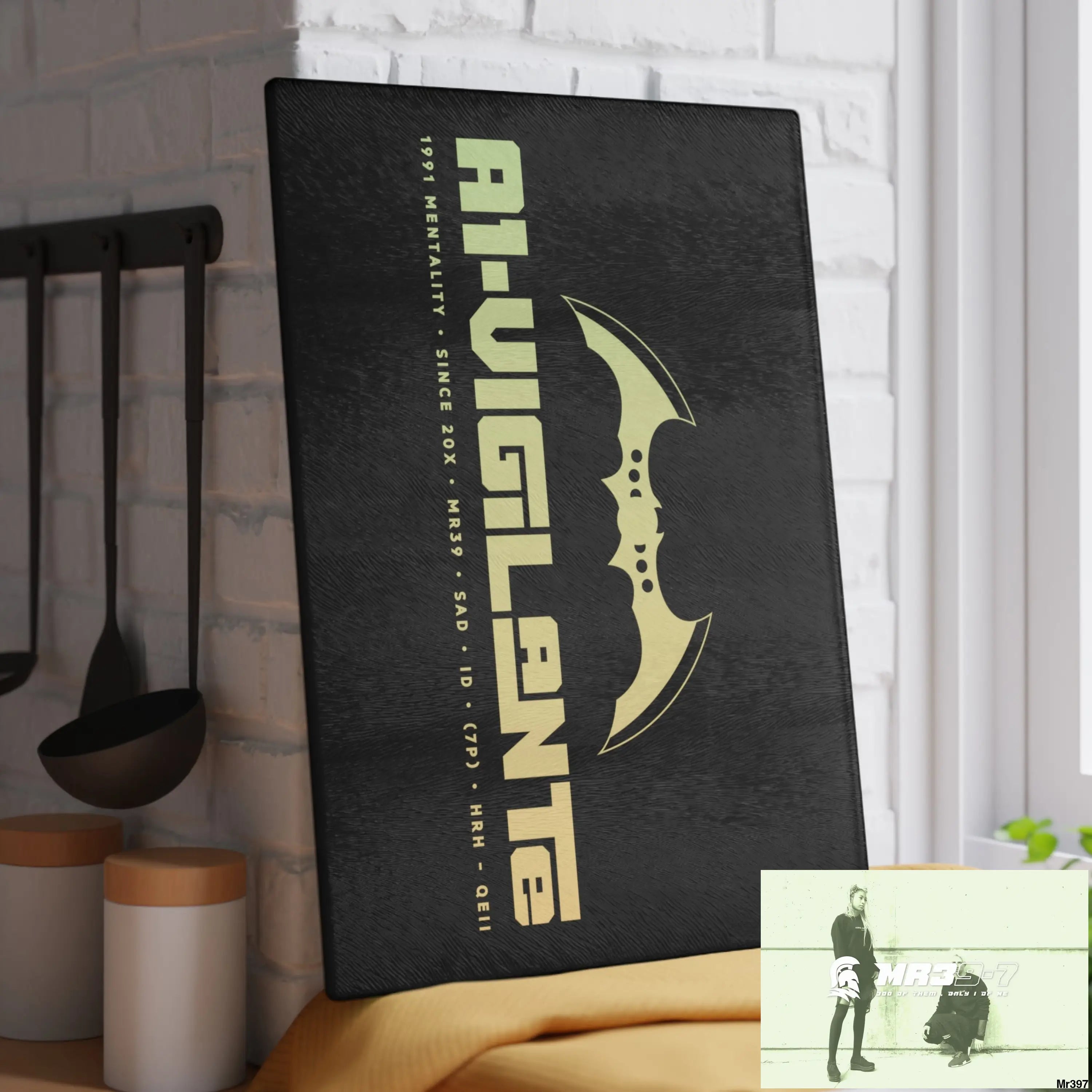 A1- Vigilante Glass Cutting Board Home Decor