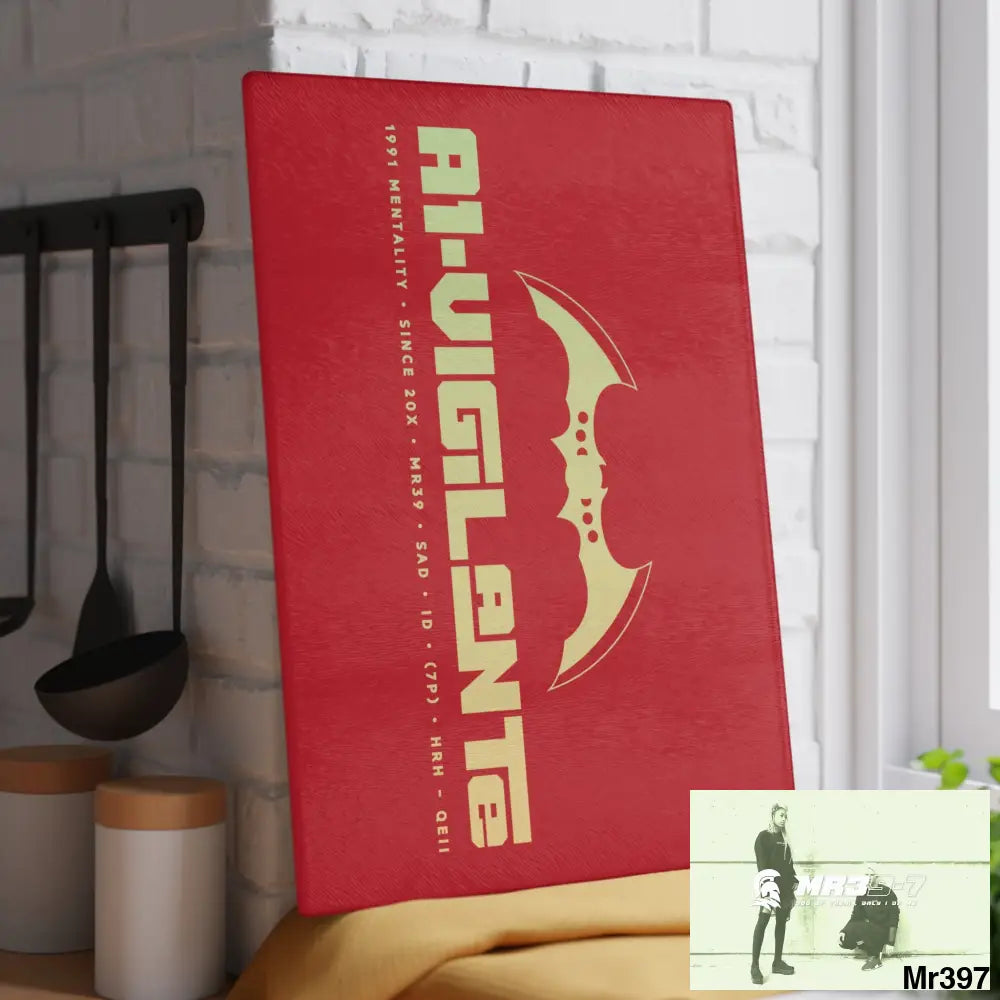 A1- Vigilante Glass Cutting Board Home Decor