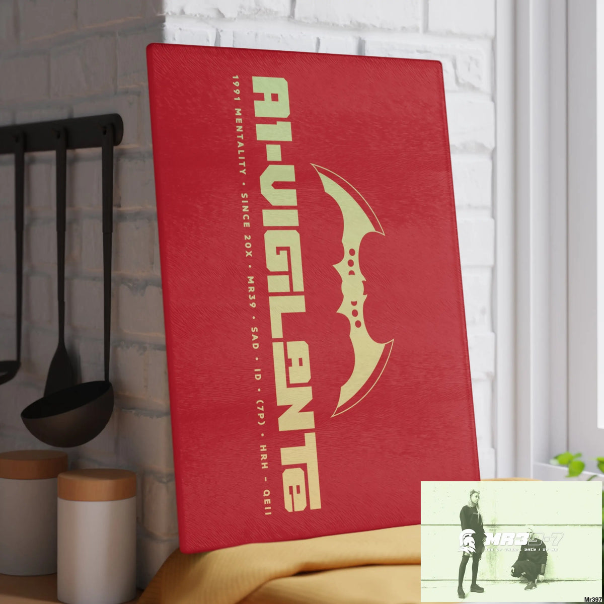 A1- Vigilante Glass Cutting Board Home Decor