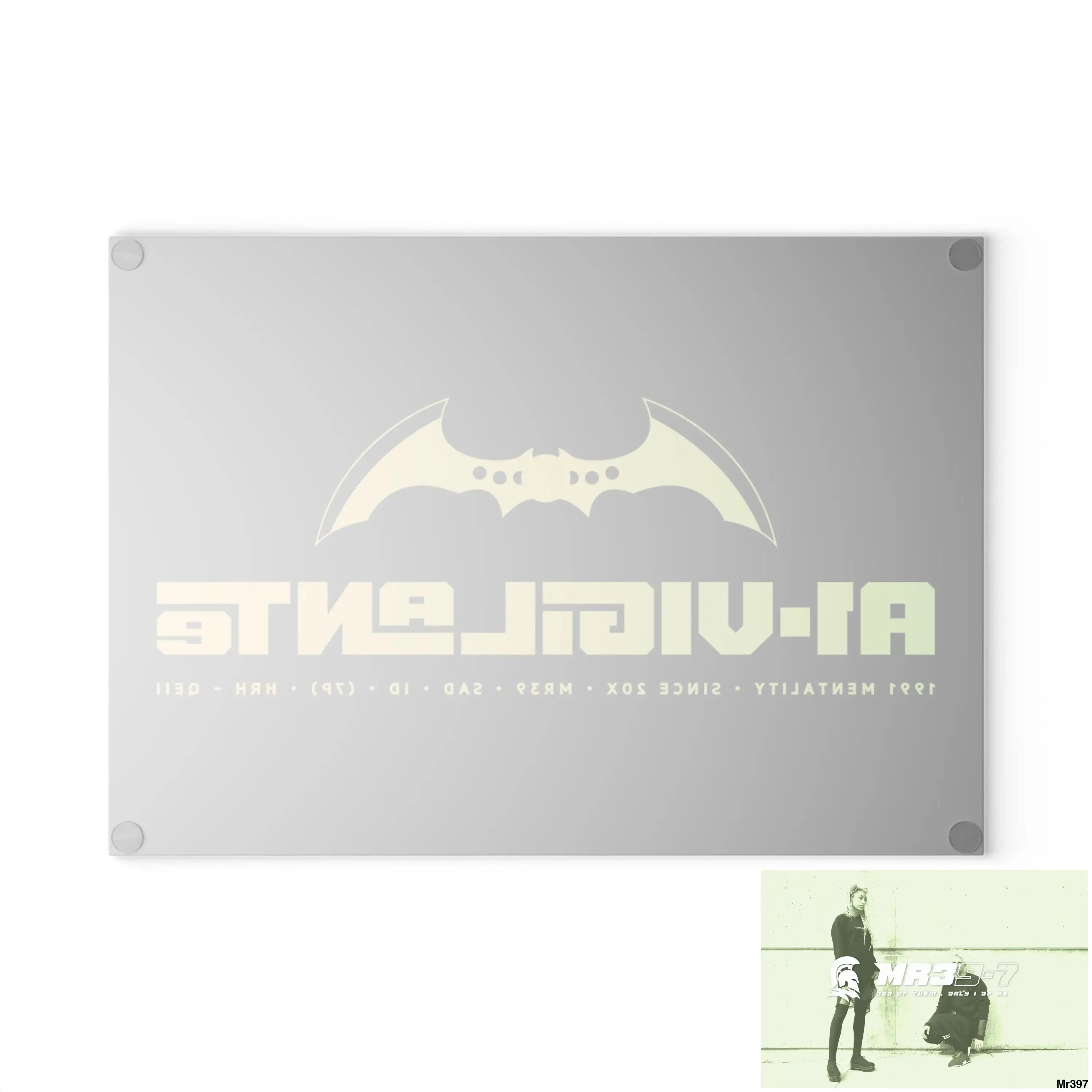 A1- Vigilante Glass Cutting Board Home Decor