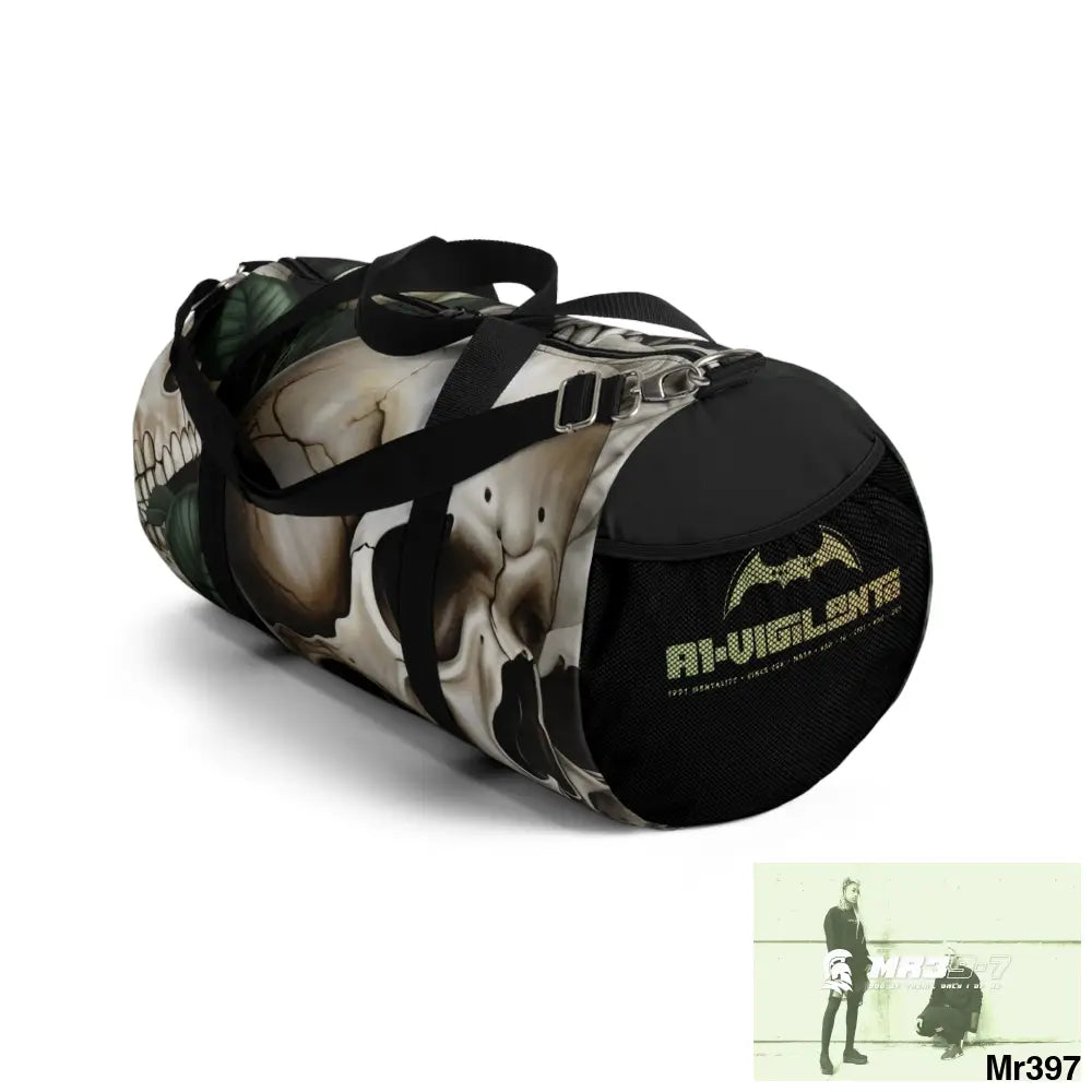 A1-Vigilante Gothic Skulls & Roses Duffel Bag Bags