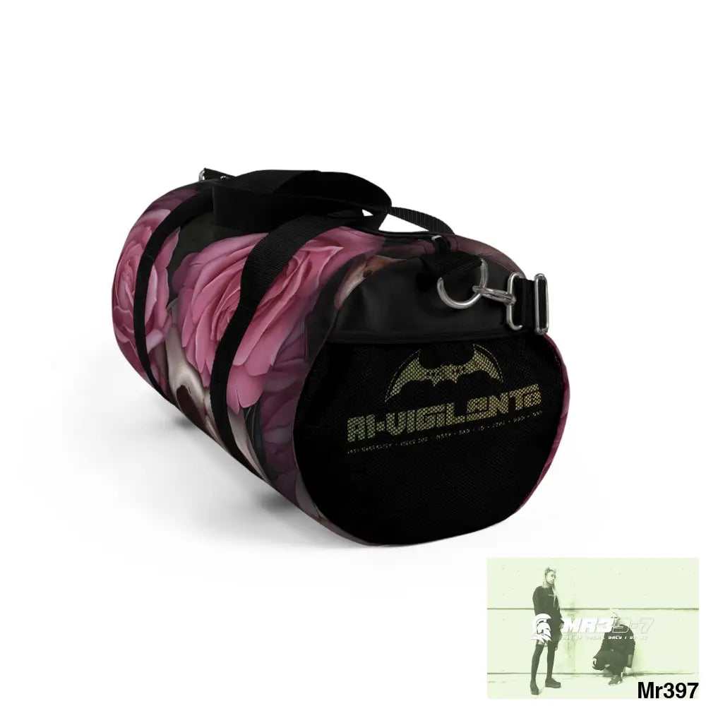 A1-Vigilante Gothic Skulls & Roses Duffel Bag Bags