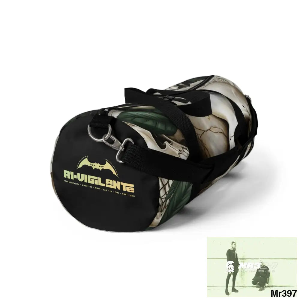 A1-Vigilante Gothic Skulls & Roses Duffel Bag Bags