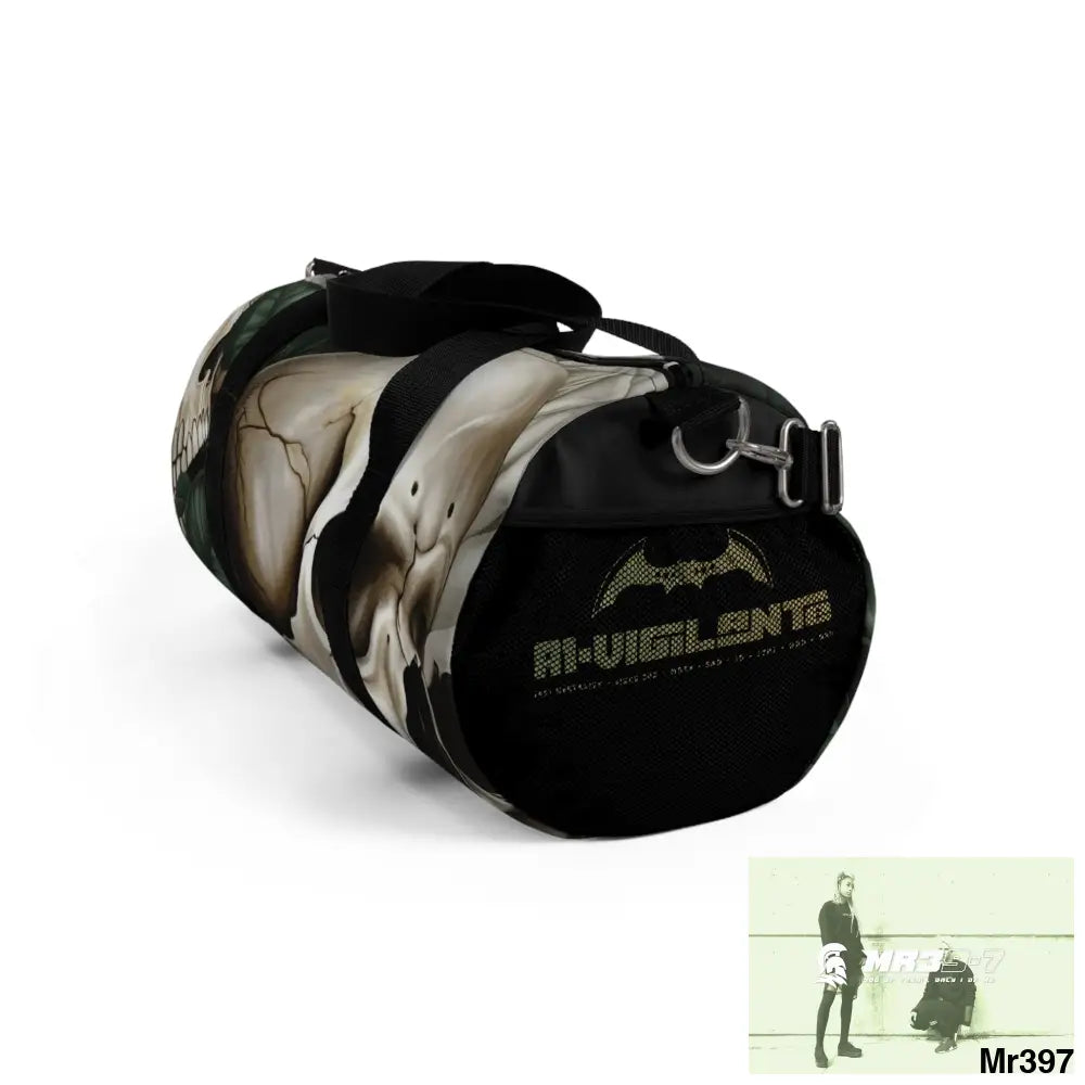 A1-Vigilante Gothic Skulls & Roses Duffel Bag Bags