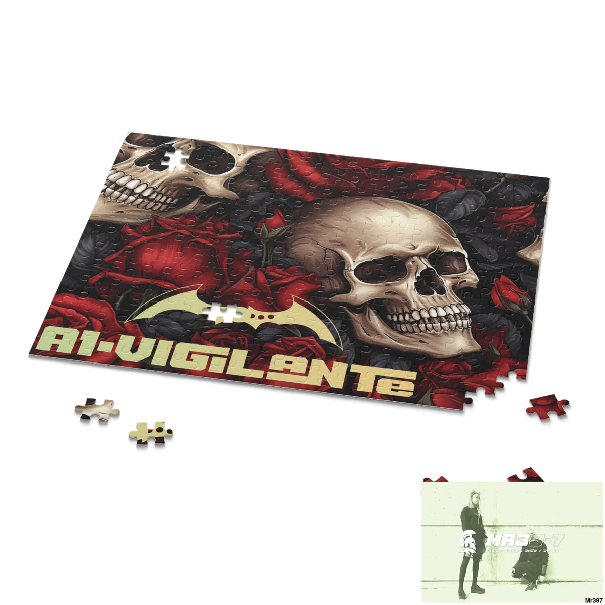 A1-vigilante Gothic skulls & Roses Puzzle (120 252 500-Piece) Puzzle