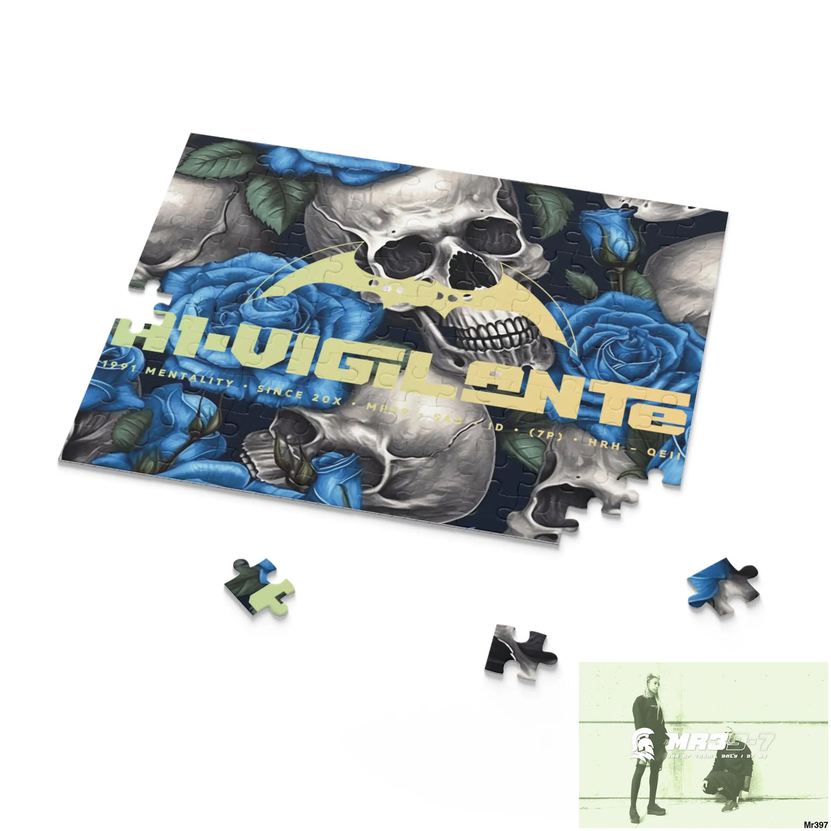 A1-Vigilante Gothic skulls & Roses Puzzle (120 252 500-Piece) Puzzle