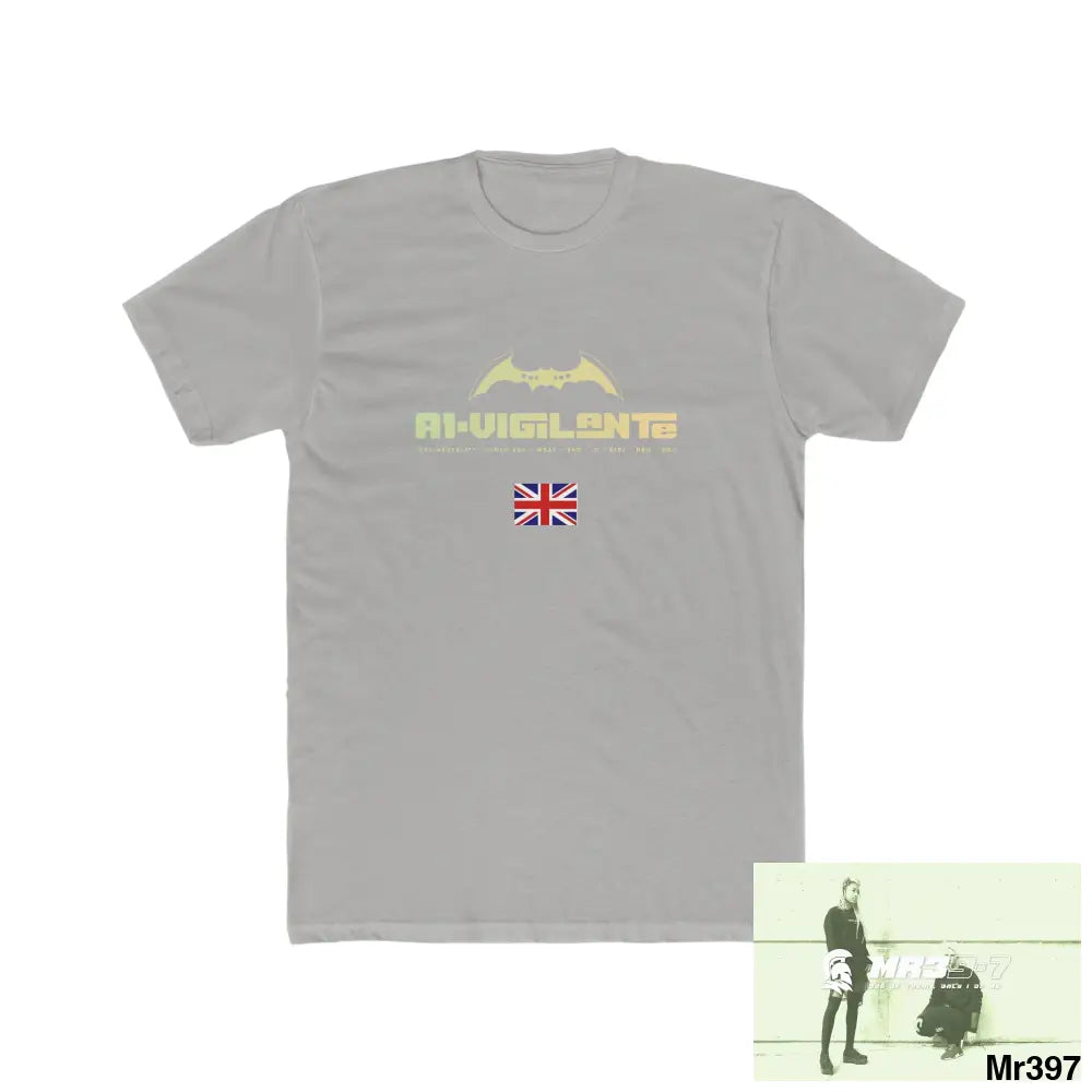 A1-Vigilante Kenya 2015 Men’s Cotton Crew Tee Solid Light Grey / S T-Shirt