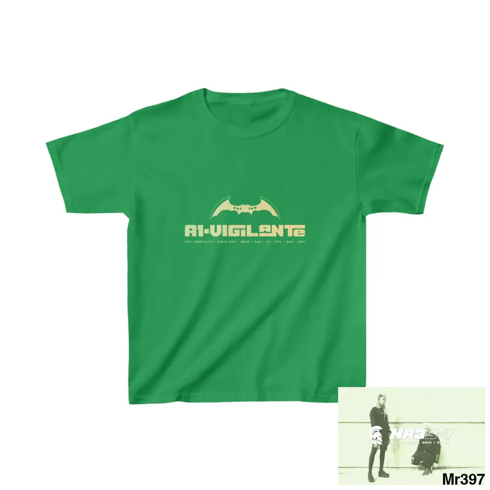 A1-Vigilante Kids Heavy Cotton™ Tee XS / Irish Green Kids clothes