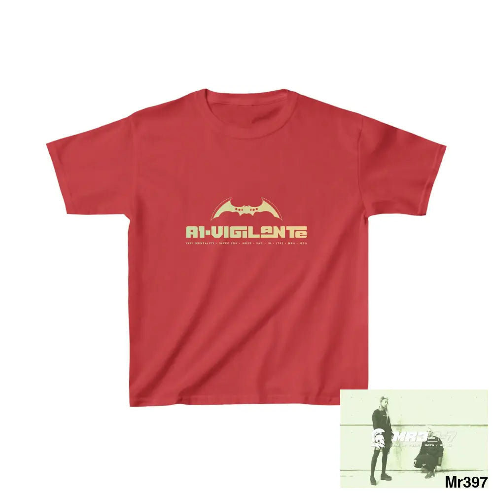 A1-Vigilante Kids Heavy Cotton™ Tee XS / Red Kids clothes