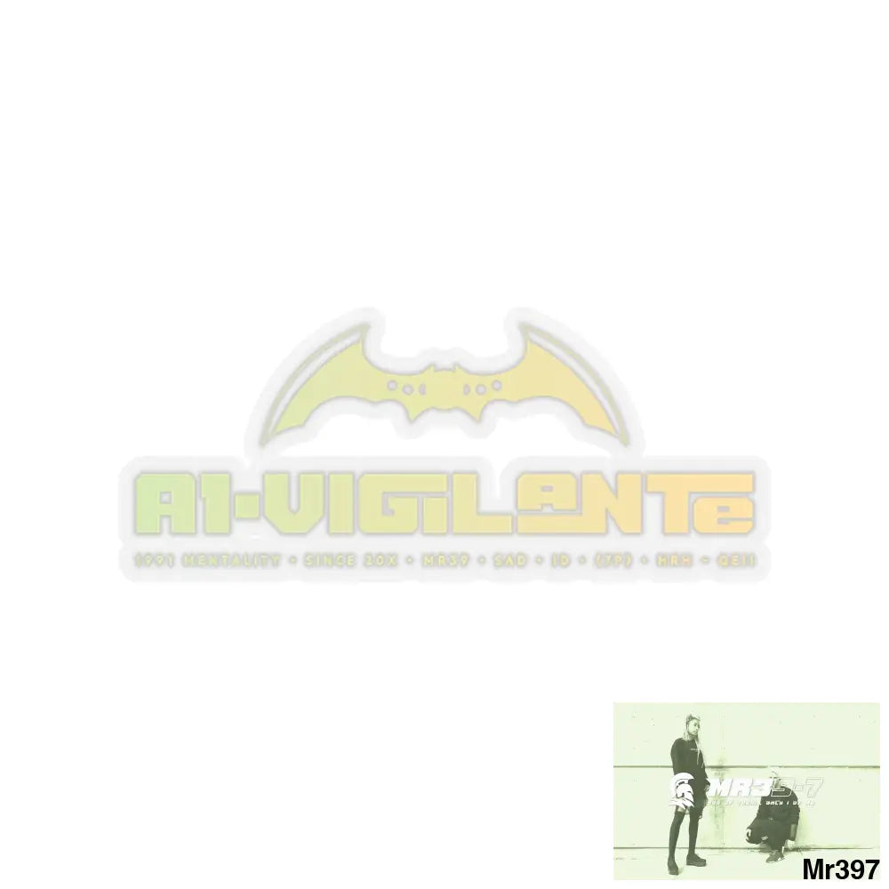 A1- Vigilante Kiss-Cut Stickers 2’’ × 2’’ / Transparent Paper products