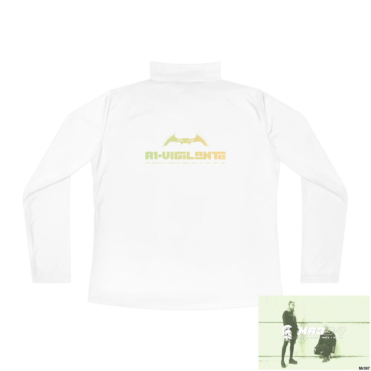 A1-Vigilante Ladies Quarter-Zip Pullover Long-sleeve